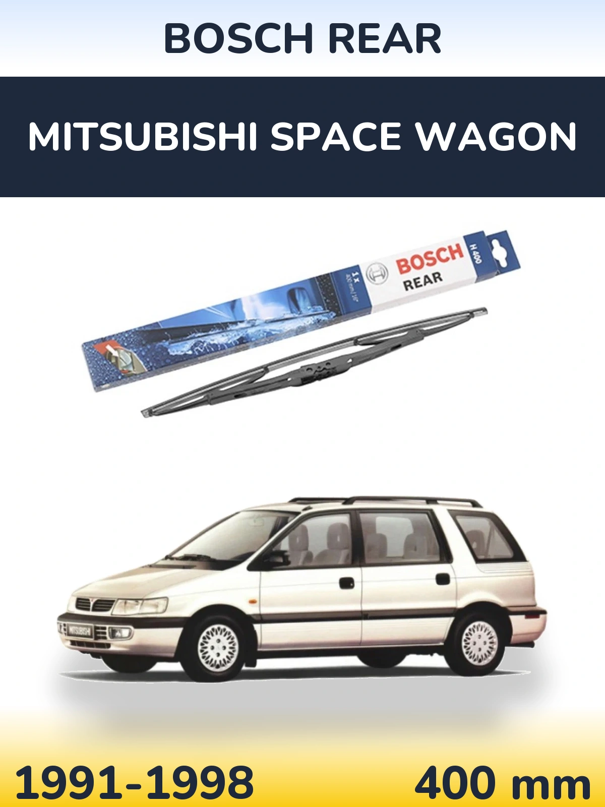 Zadní stěrač BOSCH Rear 400 mm pro Mitsubishi Space Wagon 1991-1998