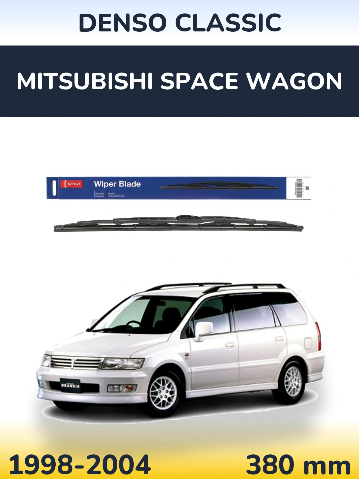 Zadní stěrač Denso Classic 380 mm pro Mitsubishi Space Wagon 1998-2004