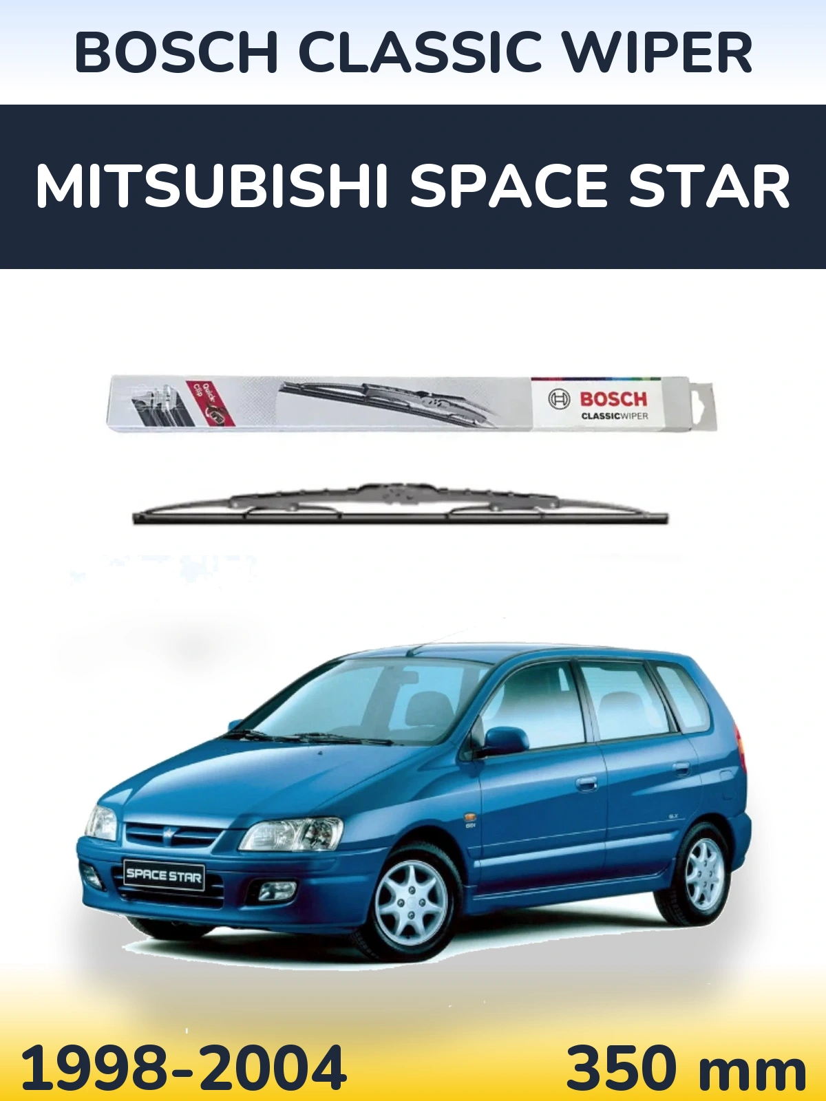 Zadní stěrač BOSCH Classic Wiper 340 mm pro Mitsubishi Space Star 1998-2004