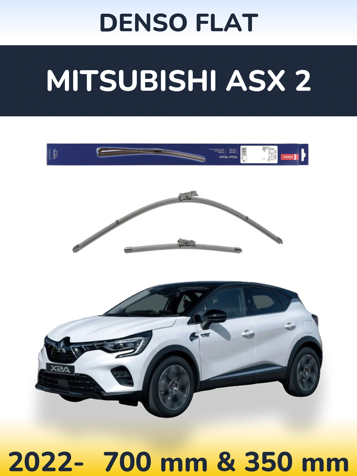 Sada předních stěračů Denso Flat 700 a 350 mm pro Mitsubishi ASX 2 2022-2026