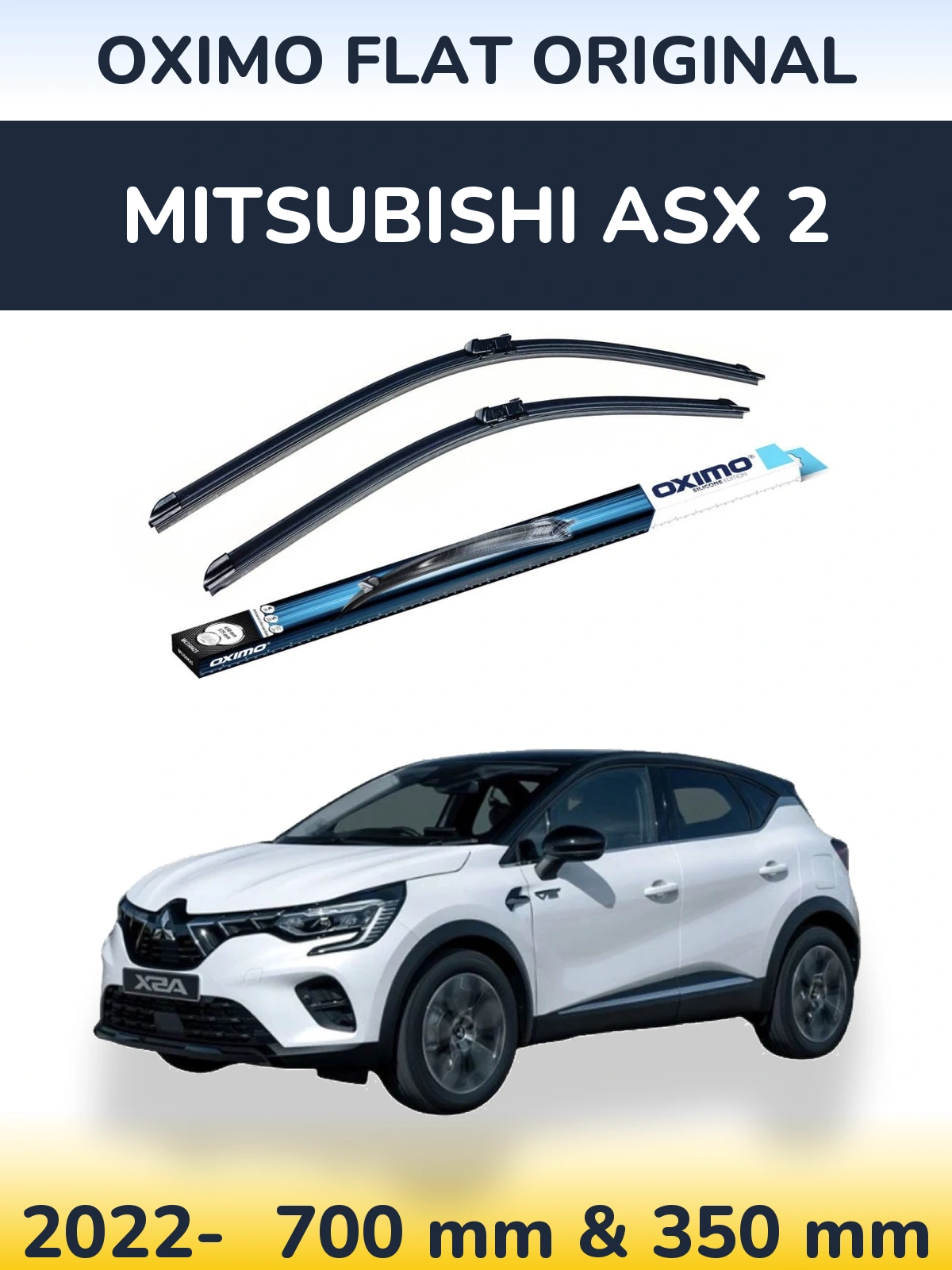 Sada předních stěračů Oximo Flat Original 700 a 350 mm pro Mitsubishi ASX 2 2022-2026