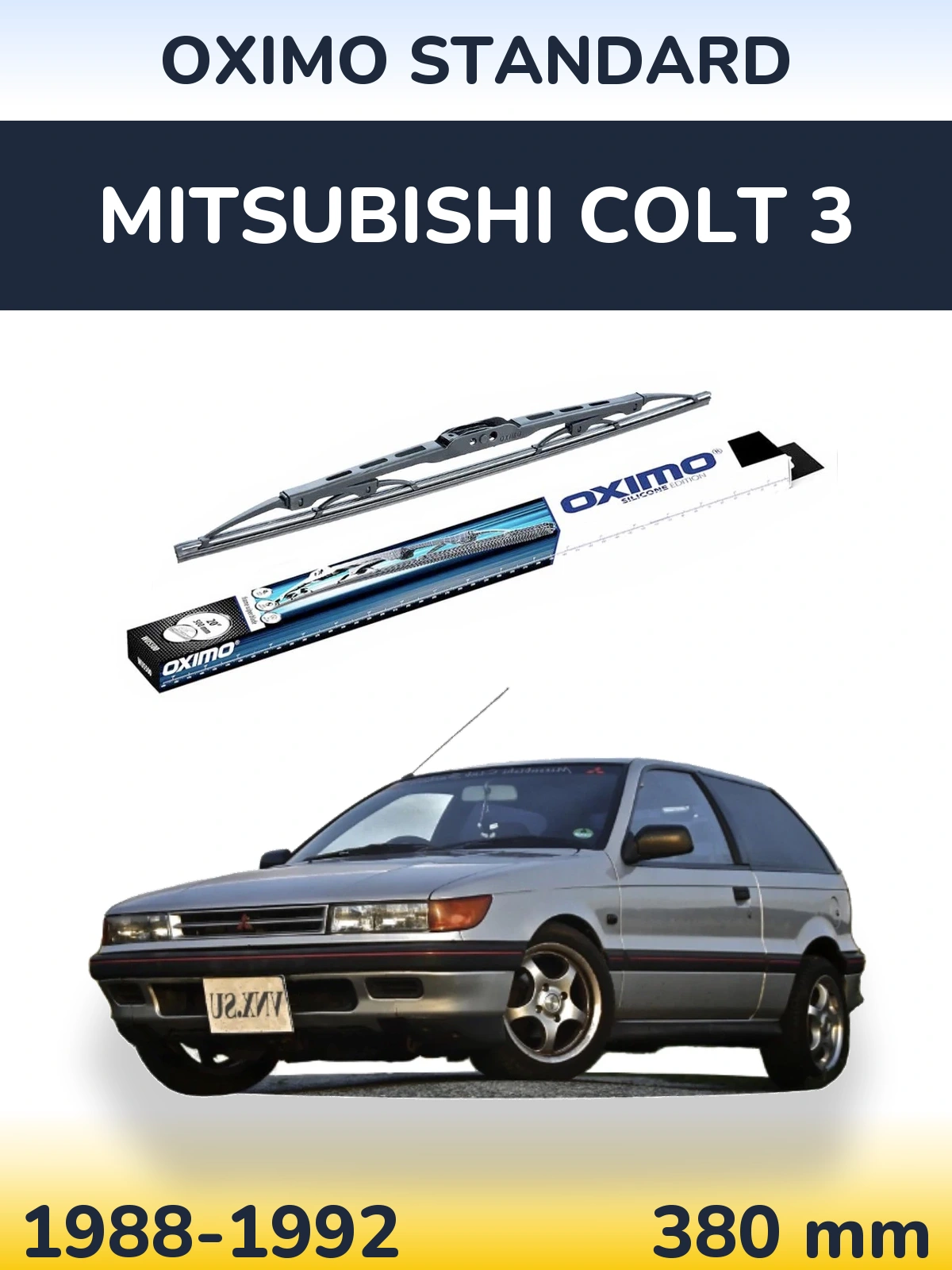 Zadní stěrač Oximo Standard 375 mm pro Mitsubishi Colt 3 1988-1992