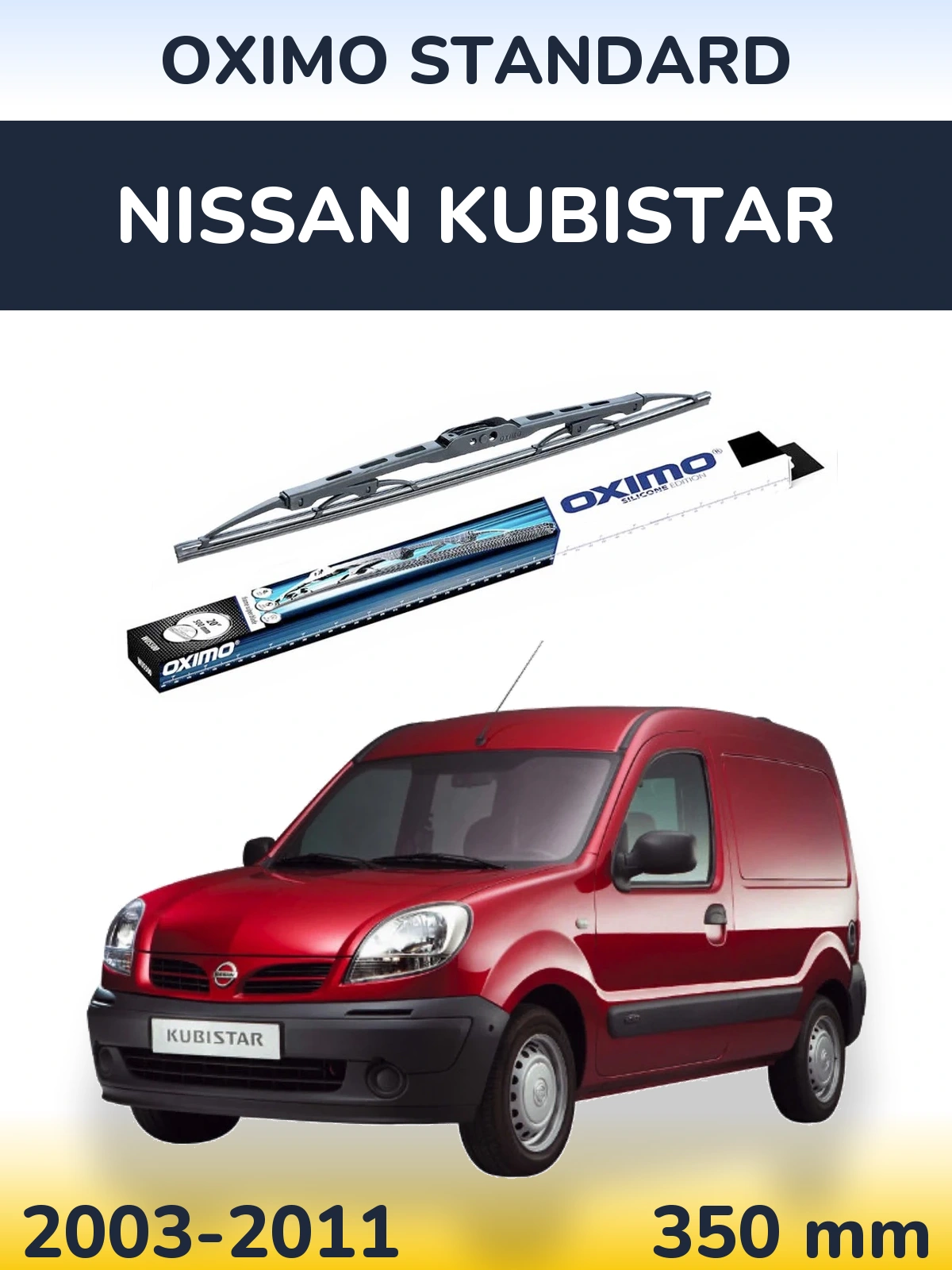 Zadní stěrač Oximo Standard 350 mm pro Nissan Kubistar 2003-2011