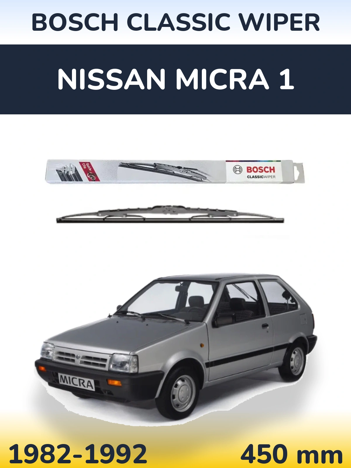 Zadní stěrač BOSCH Classic Wiper 450 mm pro Nissan Micra 1 1982-1992