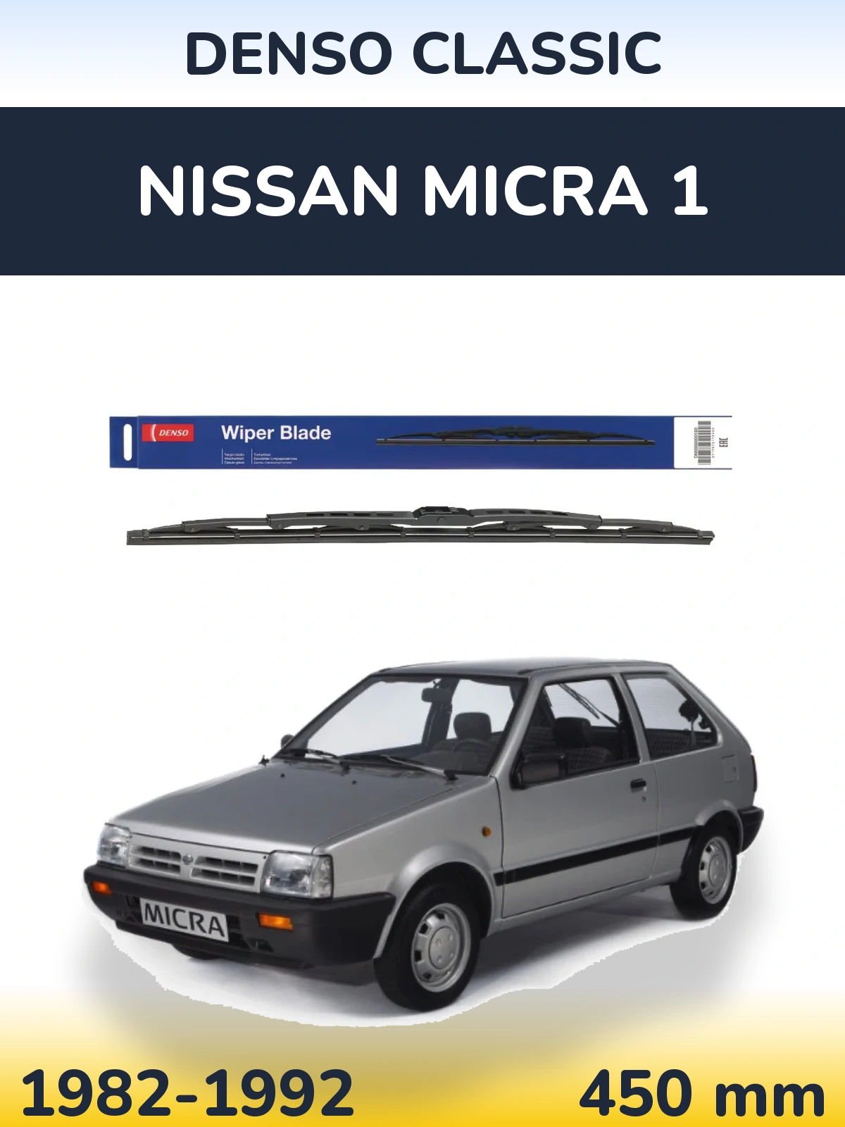 Zadní stěrač Denso Classic 450 mm pro Nissan Micra 1 1982-1992