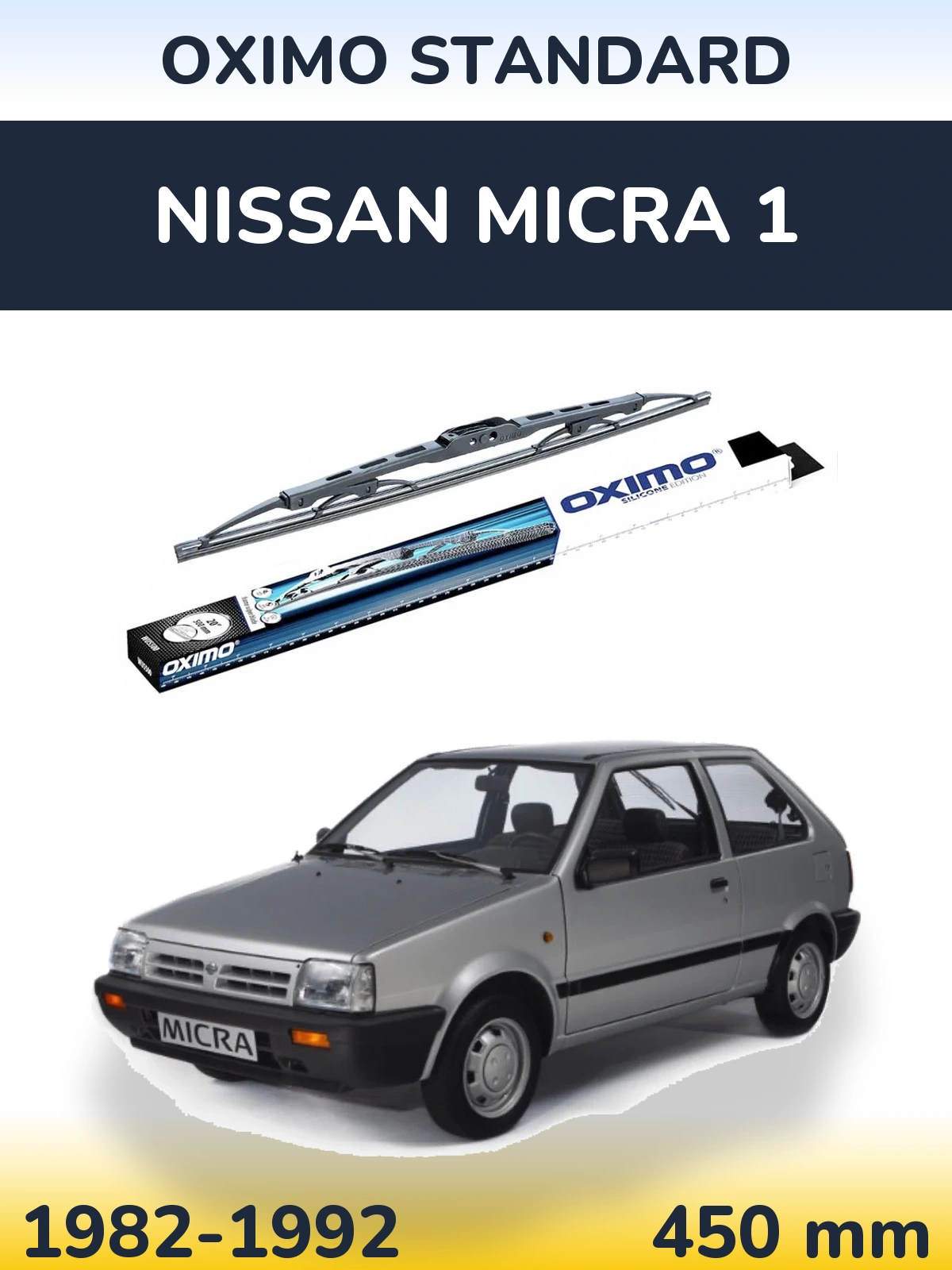 Zadní stěrač Oximo Standard 450 mm pro Nissan Micra 1 1982-1992