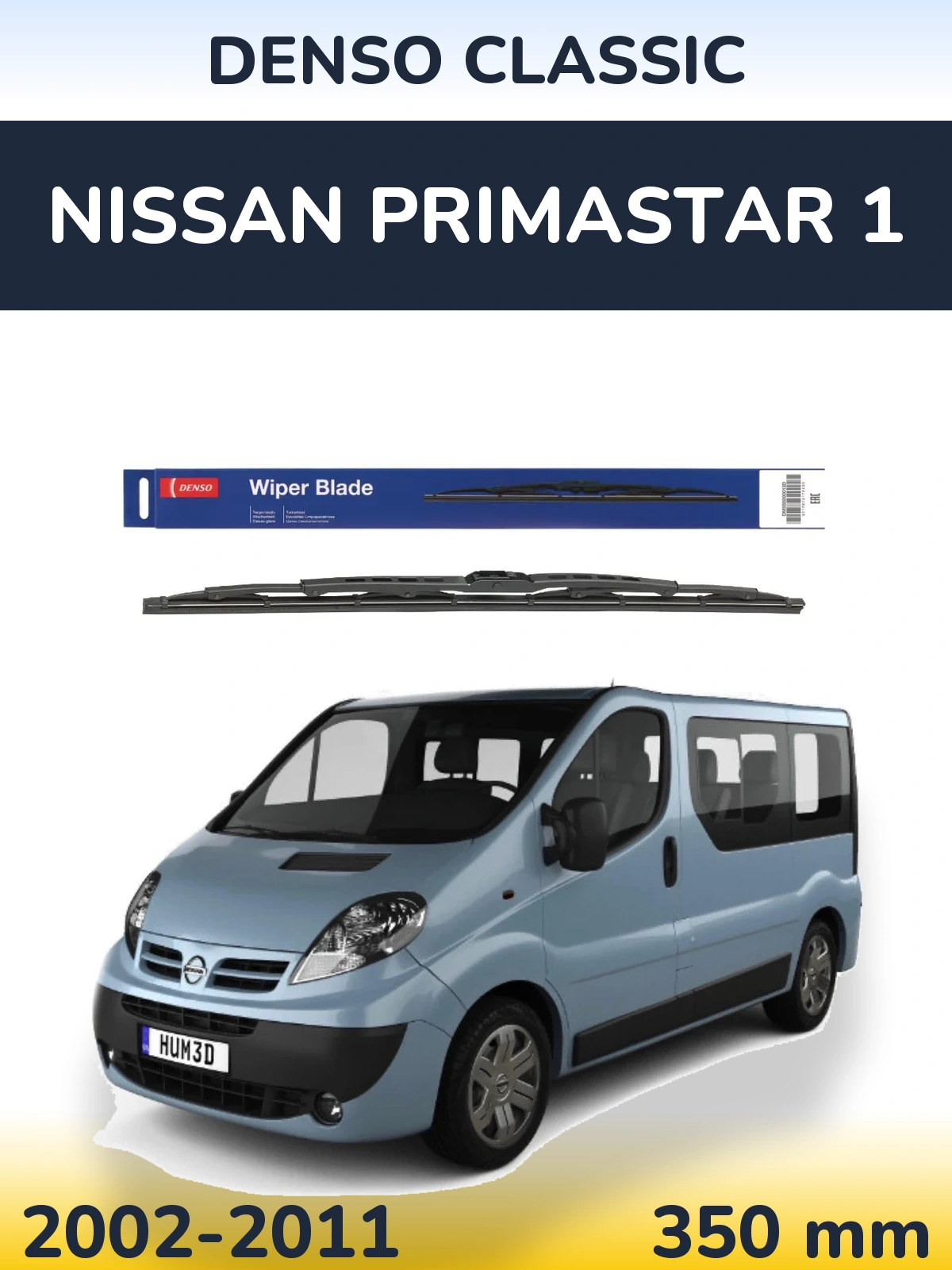 Zadní stěrač Denso Classic 350 mm pro Nissan Primastar 1 2002-2011
