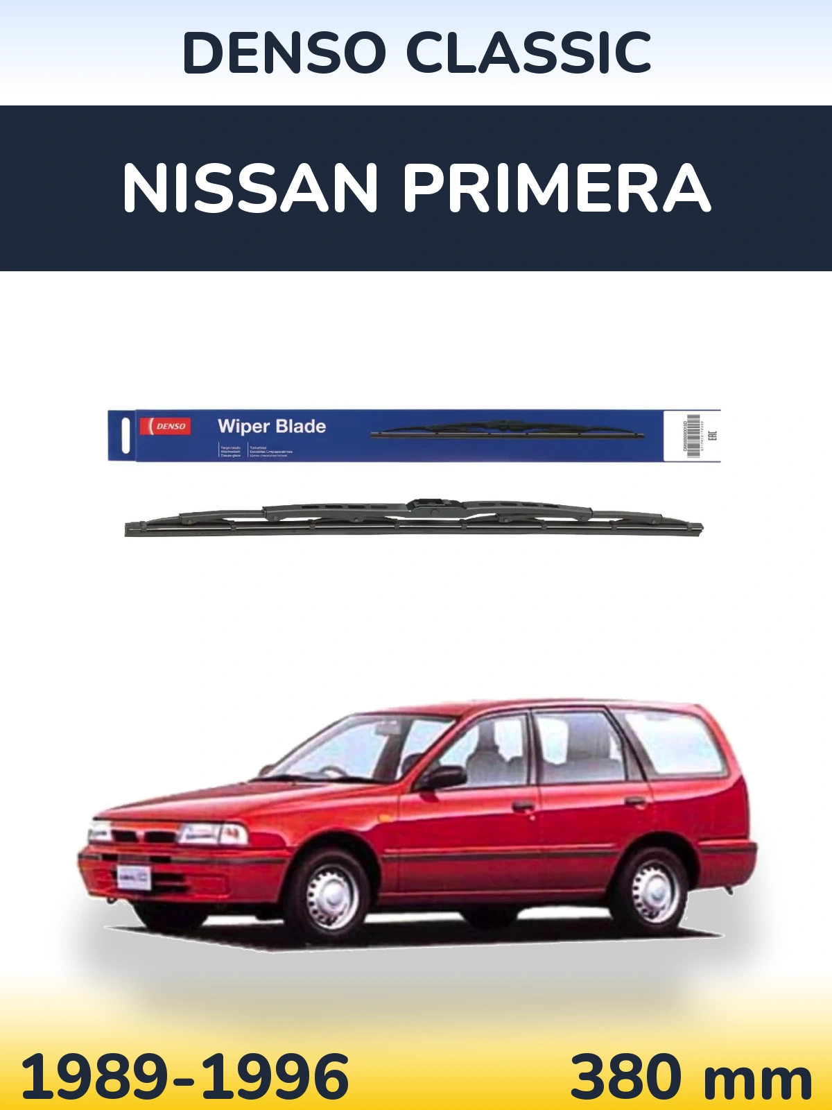 Zadní stěrač Denso Classic 380 mm pro Nissan Primera 1989-1996