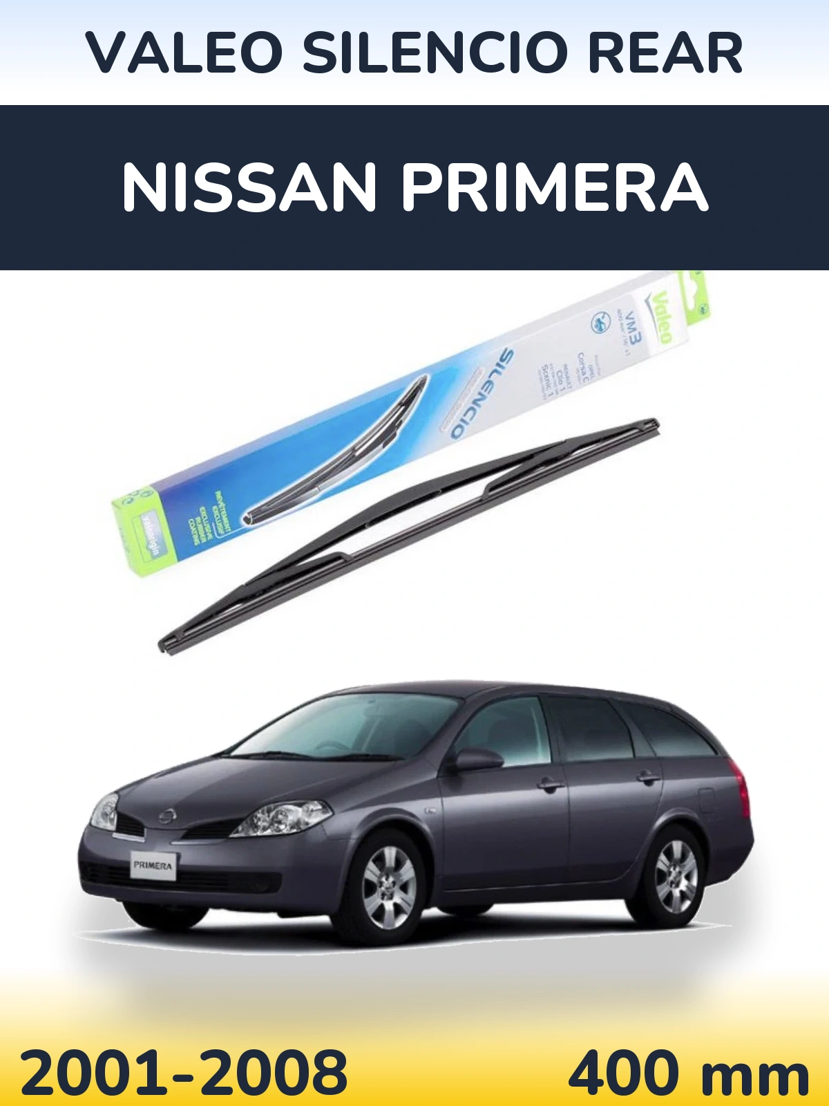 Zadní stěrač Valeo Silencio Rear 400 mm pro Nissan Primera 2001-2008