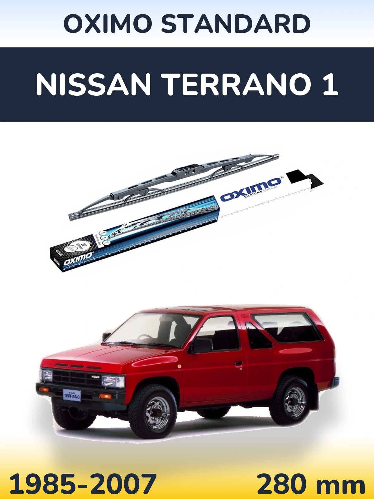 Zadní stěrač Oximo Standard 275 mm pro Nissan Terrano 1 1985-2007