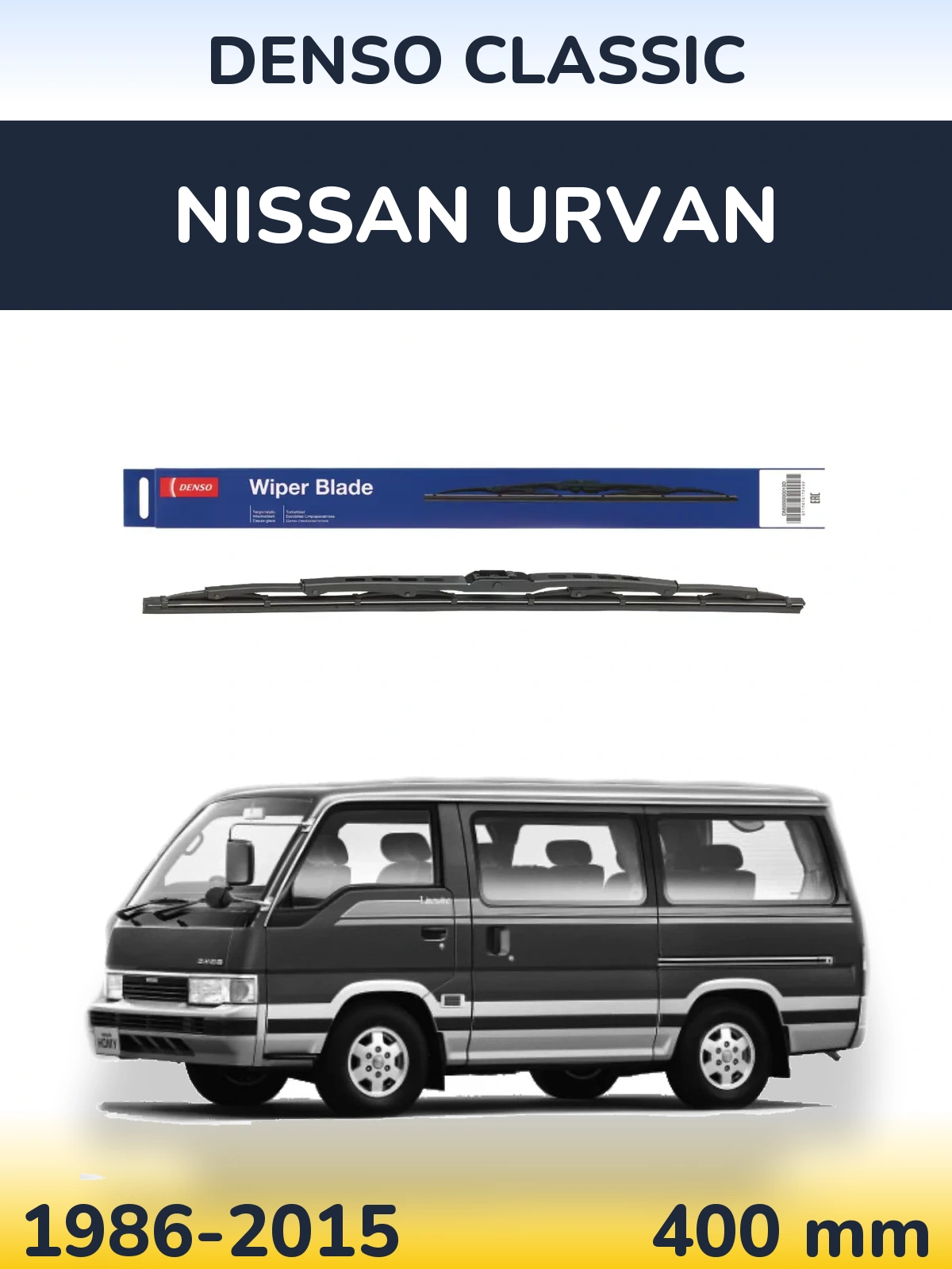 Zadní stěrač Denso Classic 400 mm pro Nissan Urvan 1986-2015