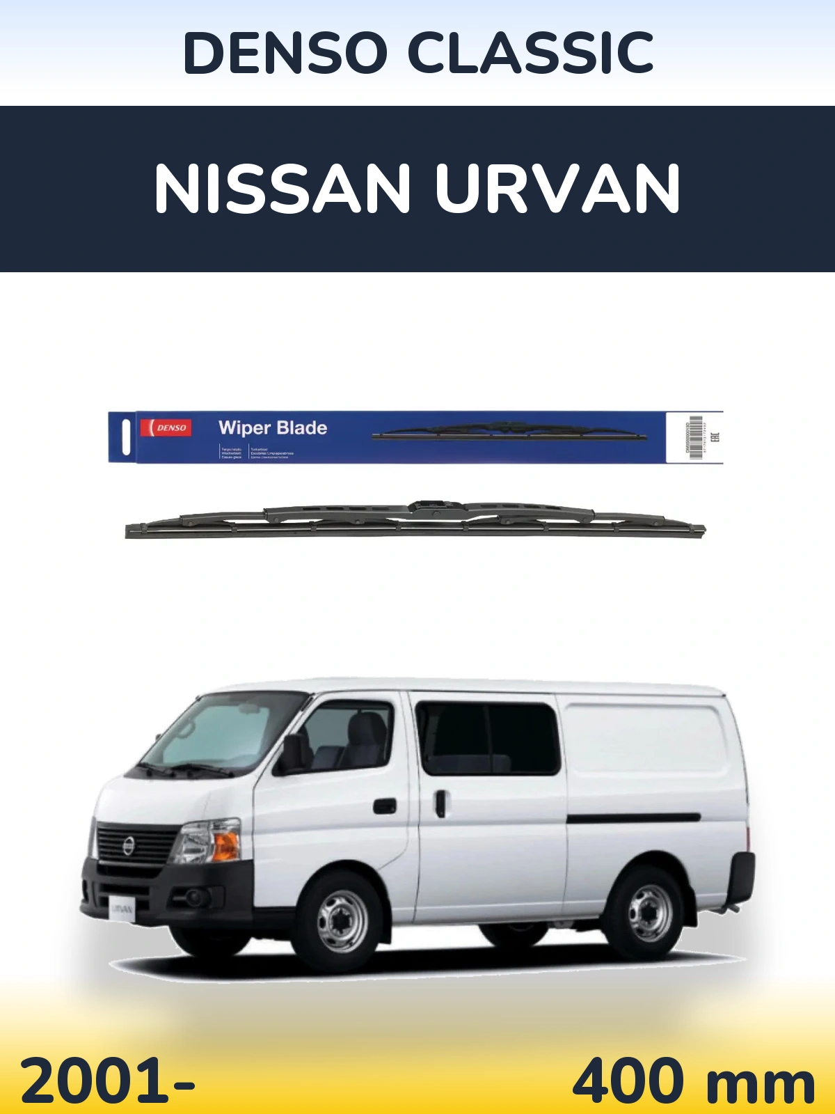 Zadní stěrač Denso Classic 400 mm pro Nissan Urvan 2001-2026