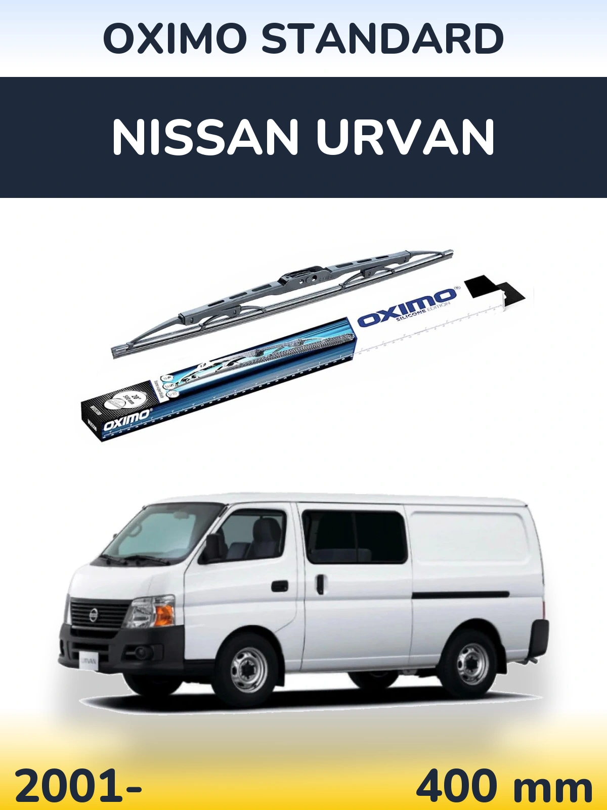 Zadní stěrač Oximo Standard 400 mm pro Nissan Urvan 2001-2026