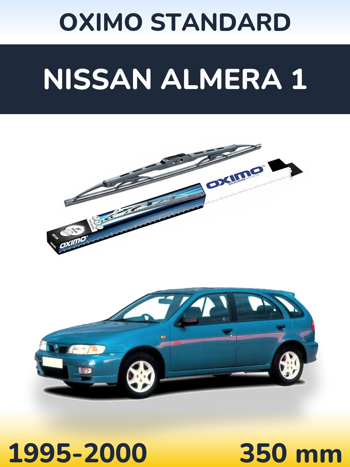 Zadní stěrač Oximo Standard 350 mm pro Nissan Almera 1 1995-2000