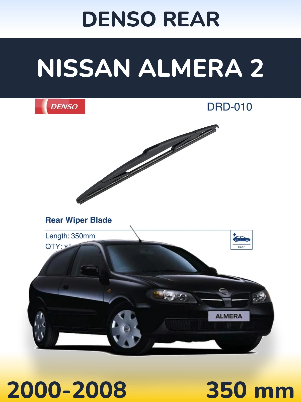 Zadní stěrač Denso Rear 350 mm pro Nissan Almera 2 2000-2008