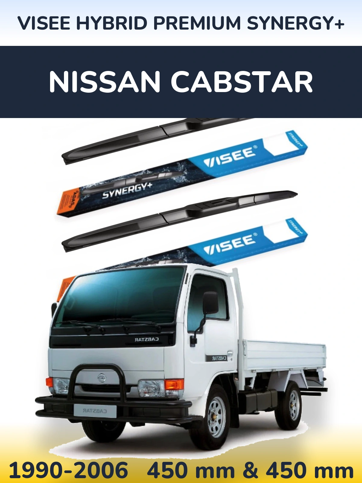 Sada předních stěračů VISEE HYBRID PREMIUM SYNERGY+ 450 a 450 mm pro Nissan Cabstar 1990-2006