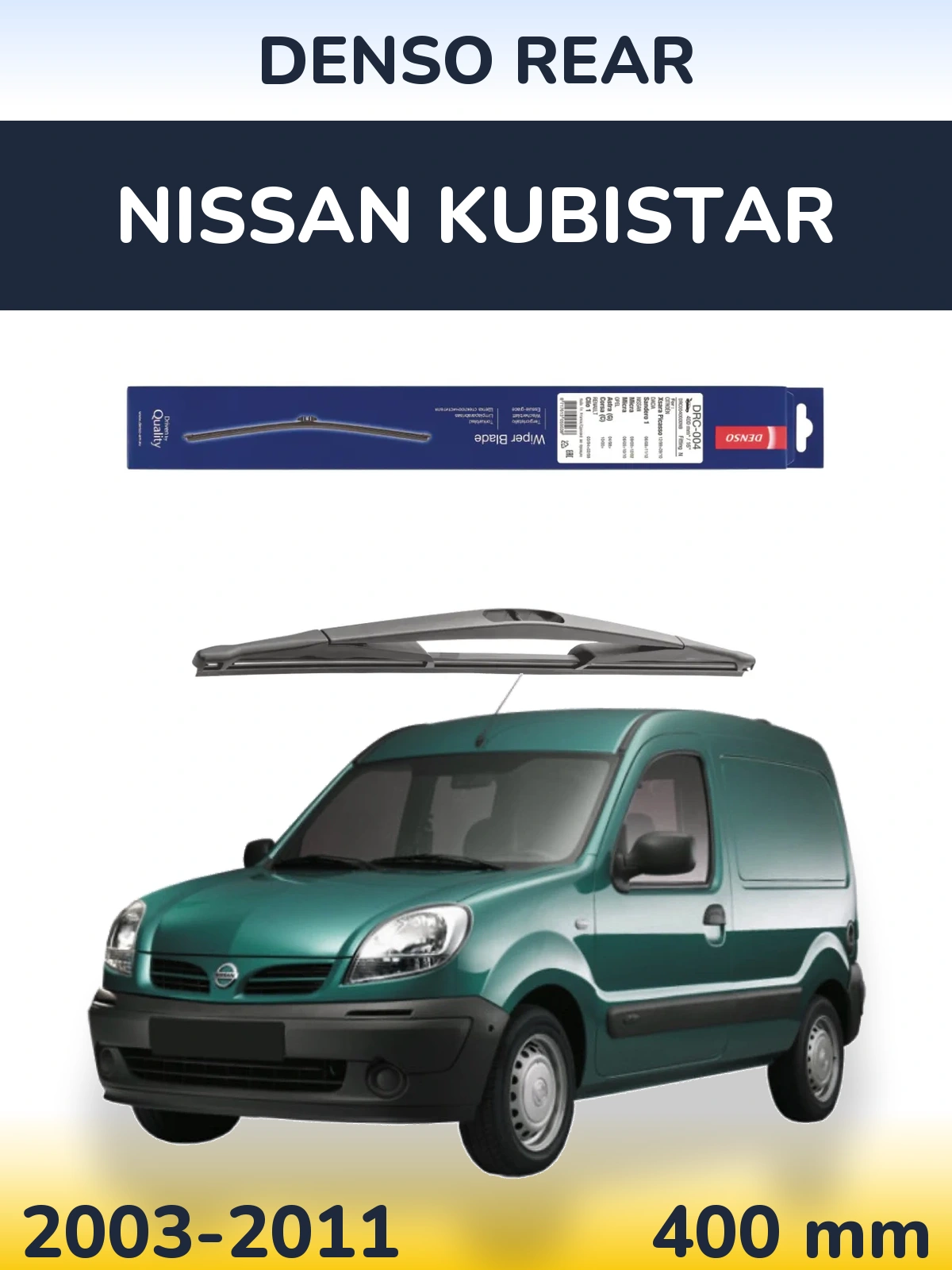 Zadní stěrač Denso Rear 400 mm pro Nissan Kubistar 2003-2011