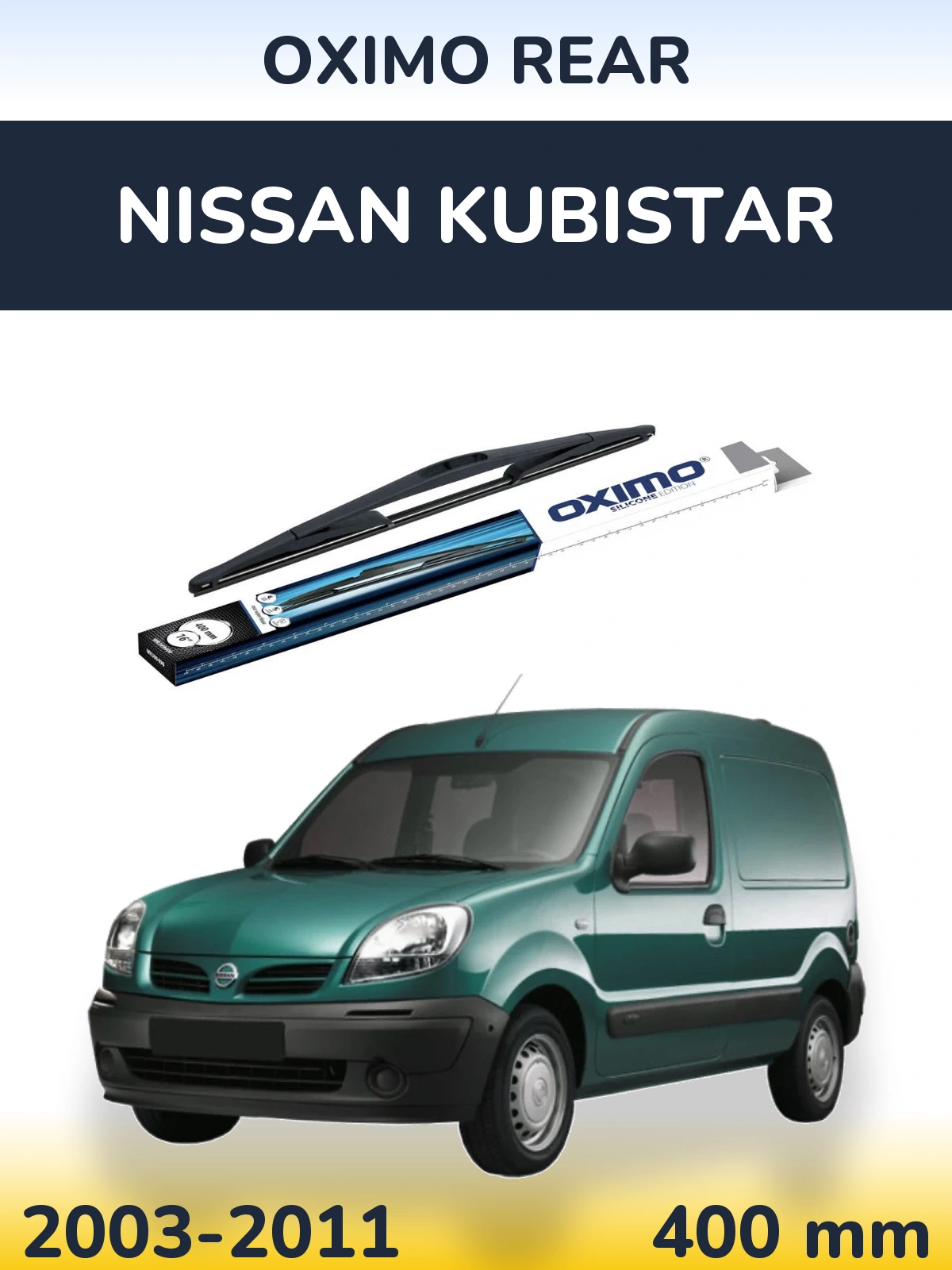 Zadní stěrač Oximo Rear 400 mm pro Nissan Kubistar 2003-2011