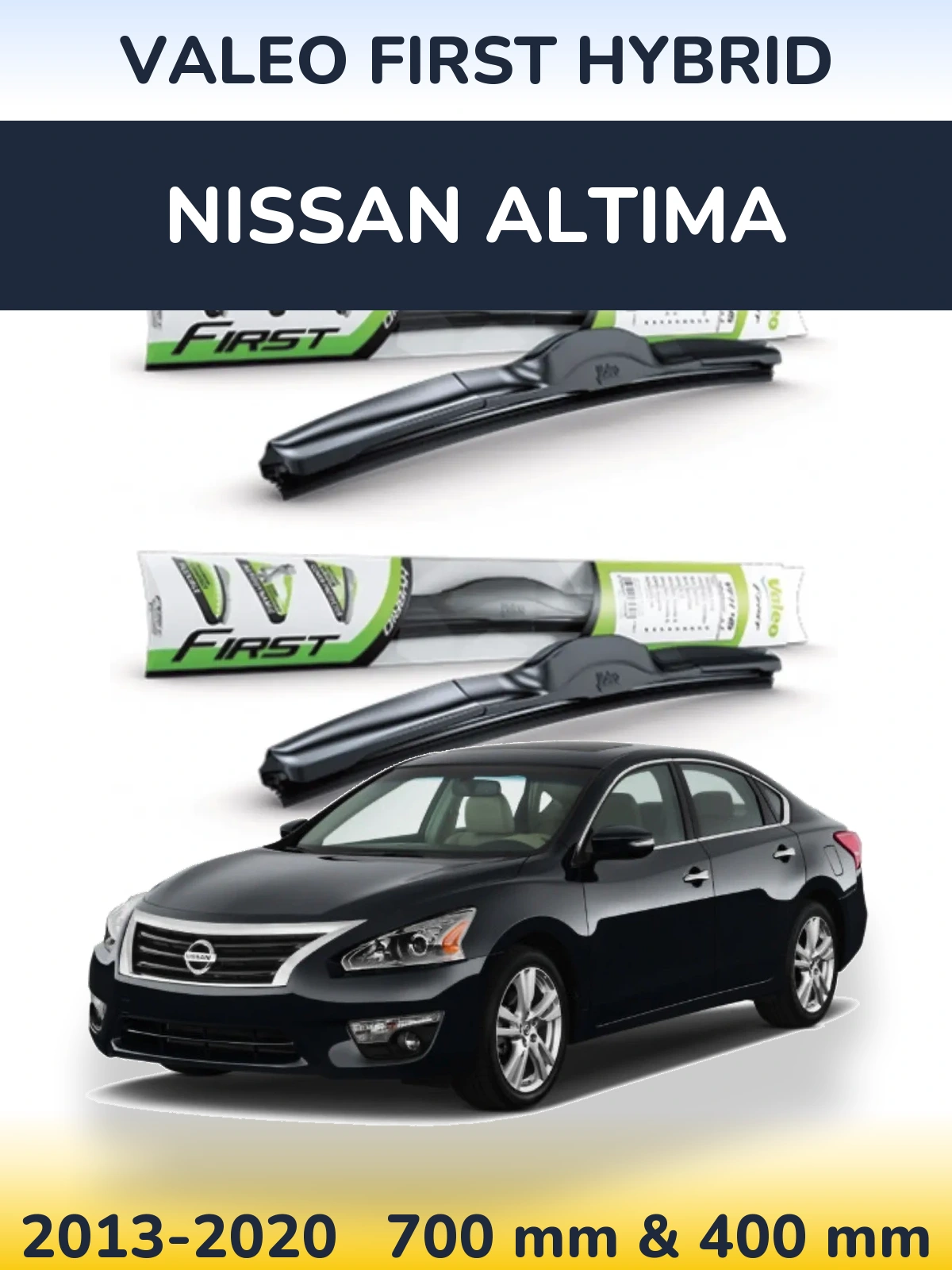 Sada předních stěračů Valeo First Hybrid 700 a 400 mm pro Nissan Altima 2013-2020