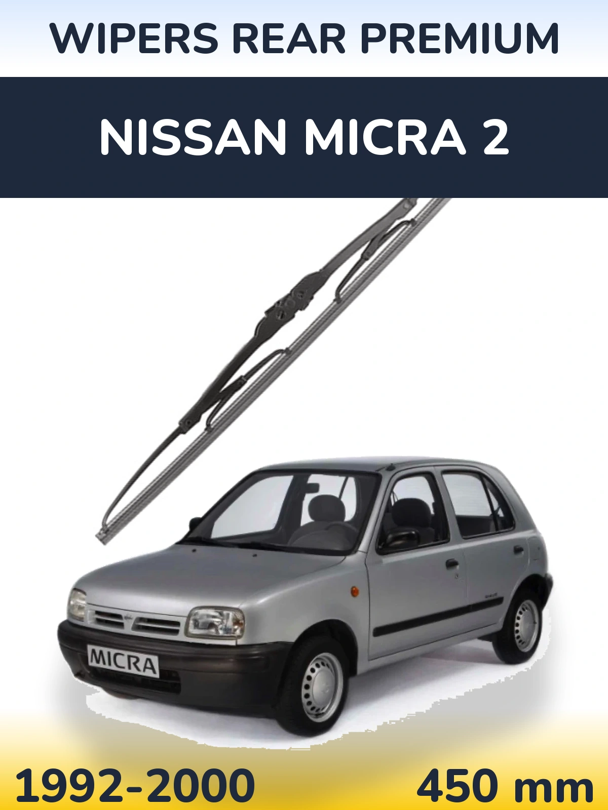 Zadní stěrač WIPERS REAR PREMIUM 450 mm pro Nissan Micra 2 1992-2000