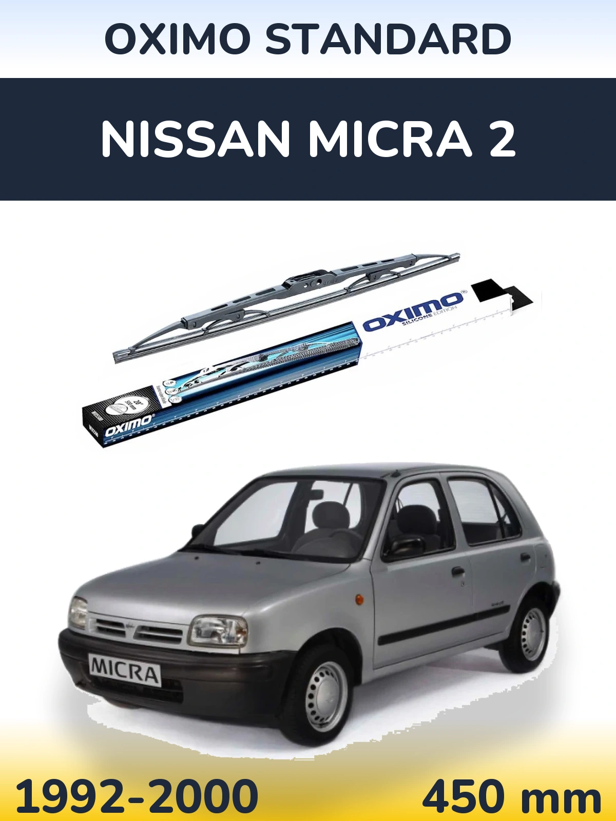Zadní stěrač Oximo Standard 450 mm pro Nissan Micra 2 1992-2000