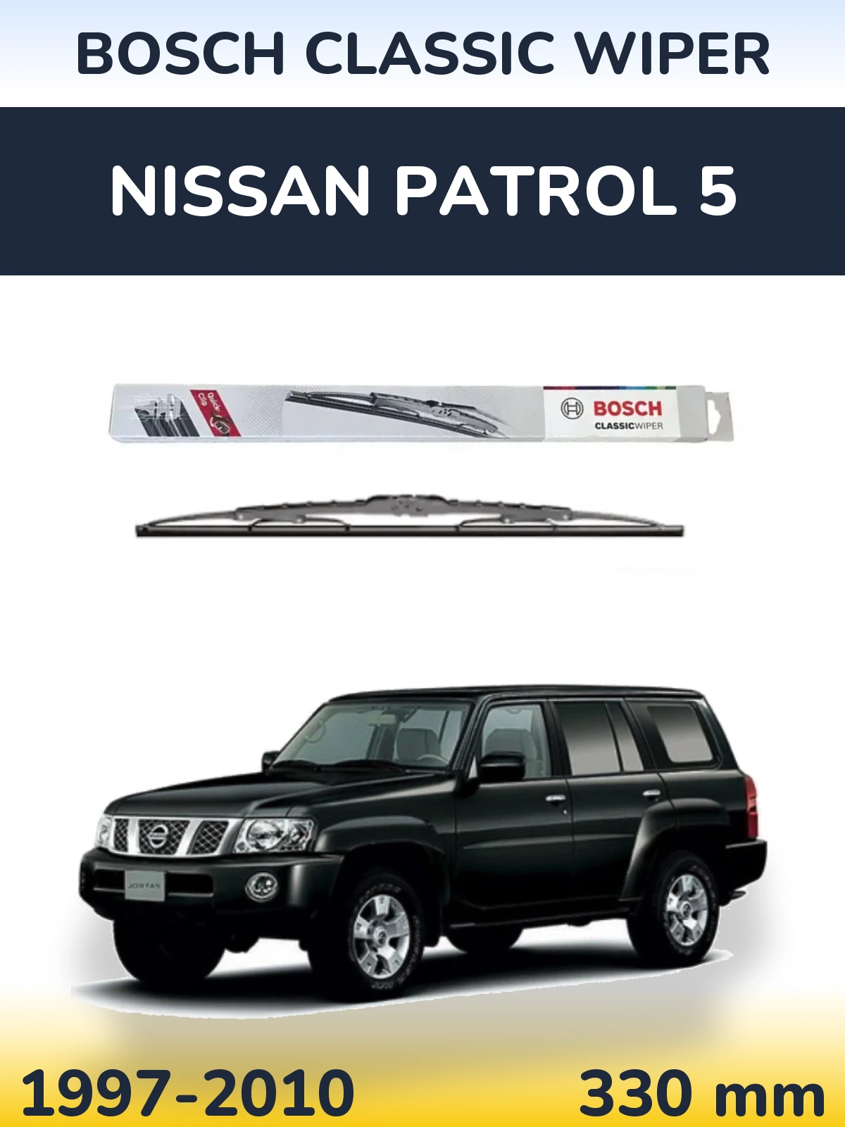 Zadní stěrač BOSCH Classic Wiper 340 mm pro Nissan Patrol 5 1997-2010
