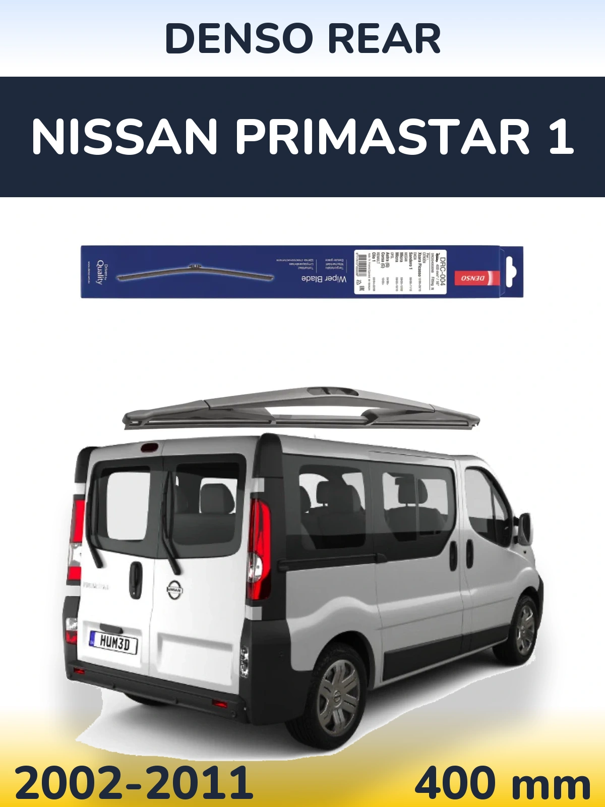 Zadní stěrač Denso Rear 400 mm pro Nissan Primastar 1 2002-2011