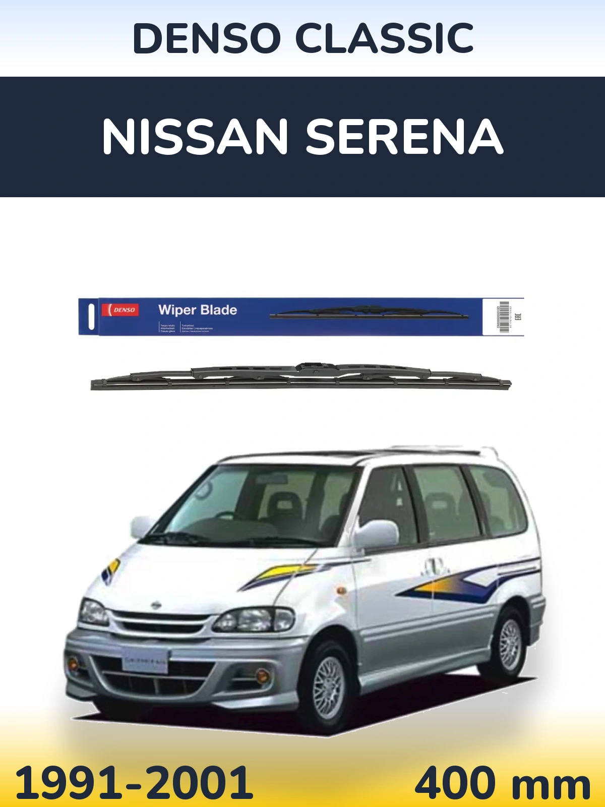 Zadní stěrač Denso Classic 400 mm pro Nissan Serena 1991-2001