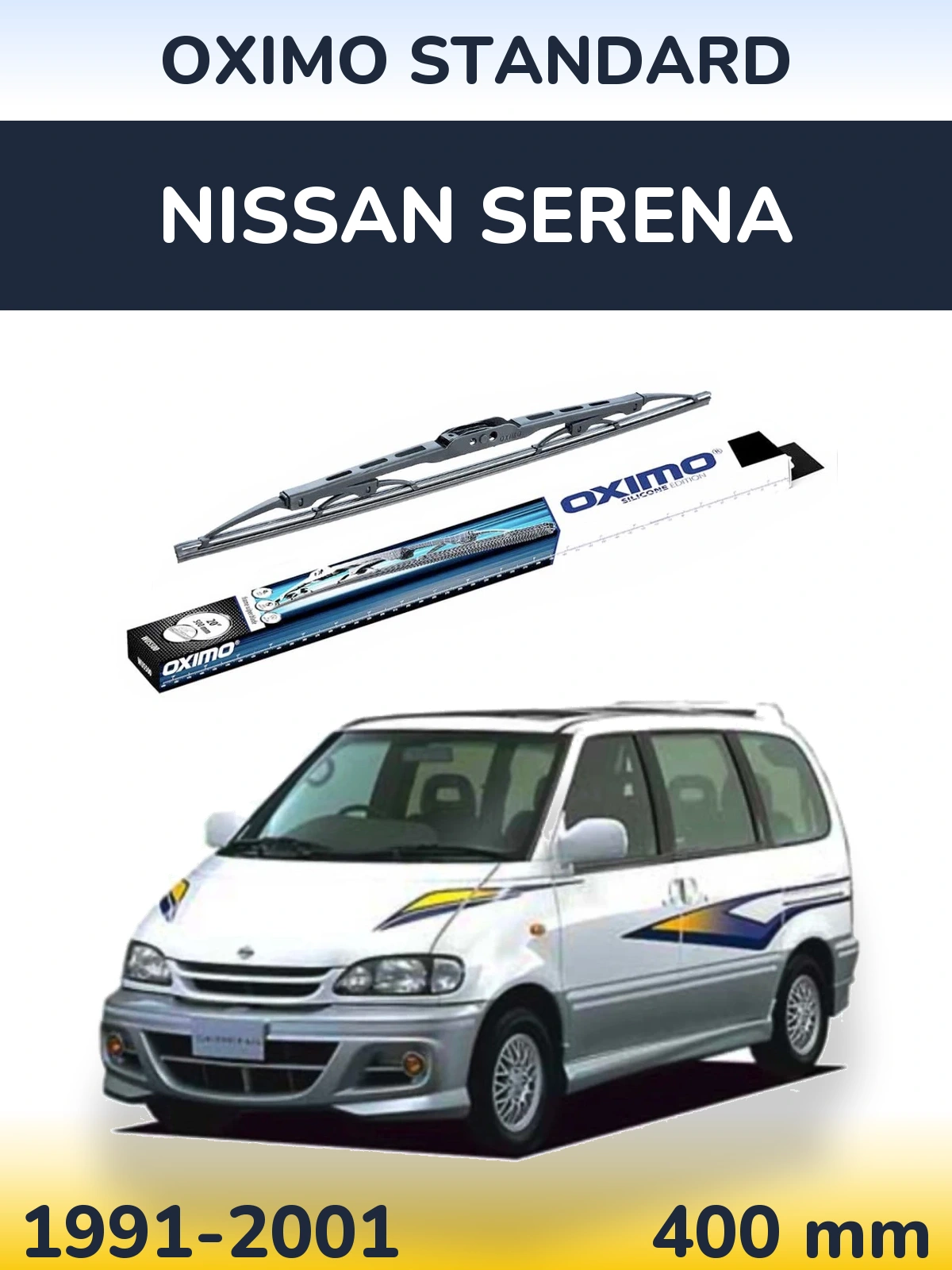 Zadní stěrač Oximo Standard 400 mm pro Nissan Serena 1991-2001