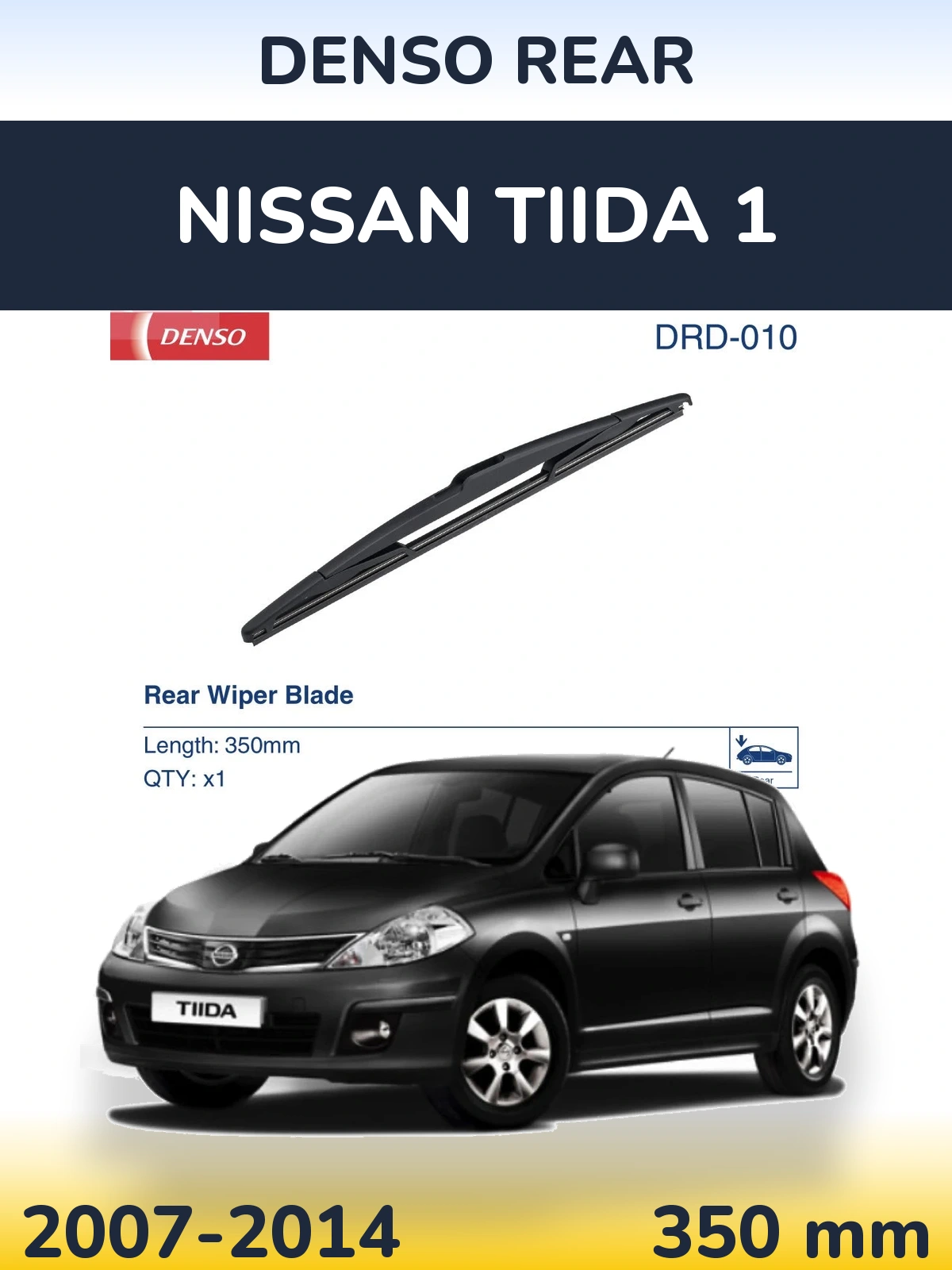 Zadní stěrač Denso Rear 350 mm pro Nissan Tiida 1 2007-2014