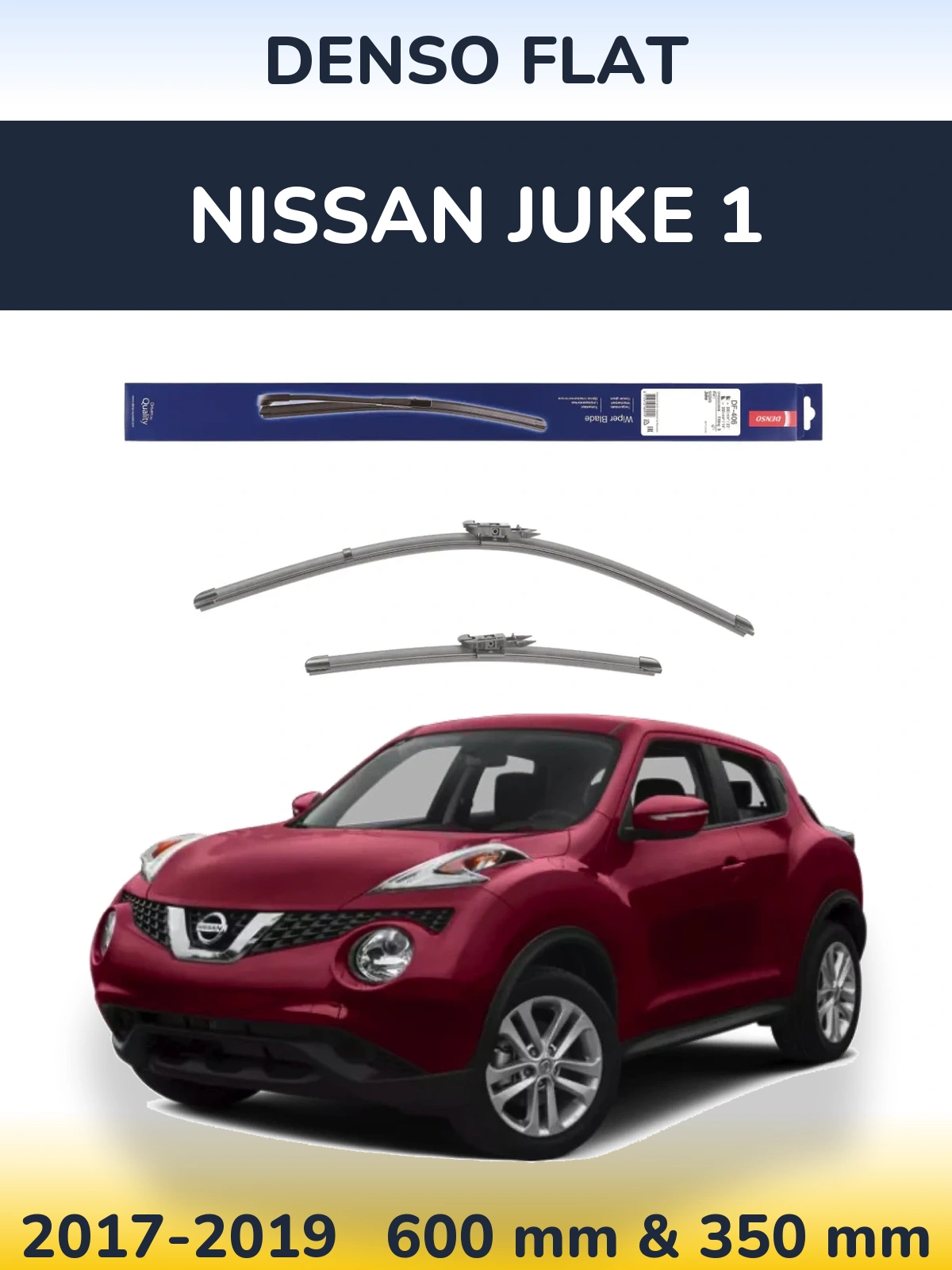 Sada předních stěračů Denso Flat 580 a 350 mm pro Nissan Juke 1 2017-2019