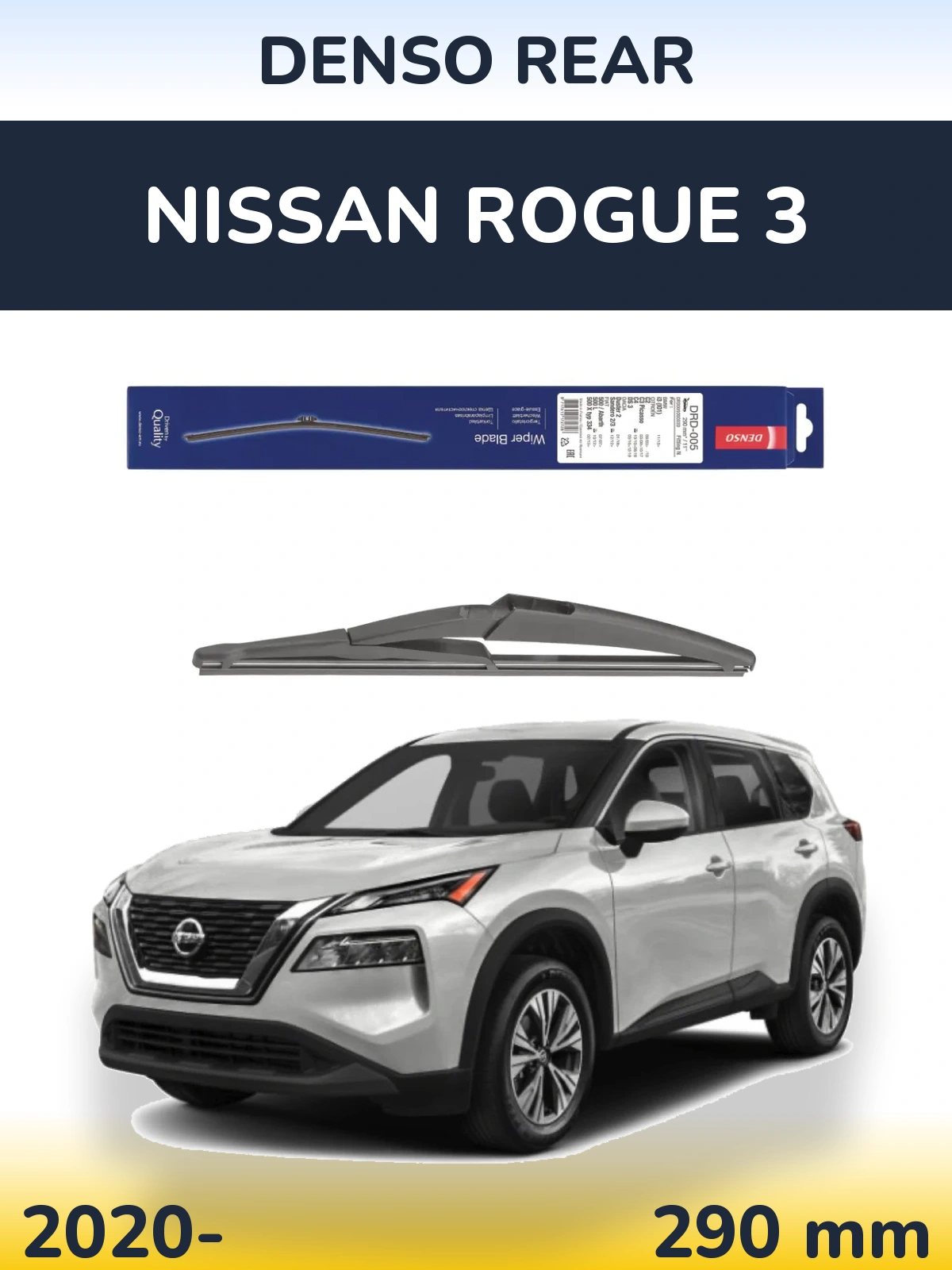 Zadní stěrač Denso Rear 290 mm pro Nissan Rogue 3 2020-2026
