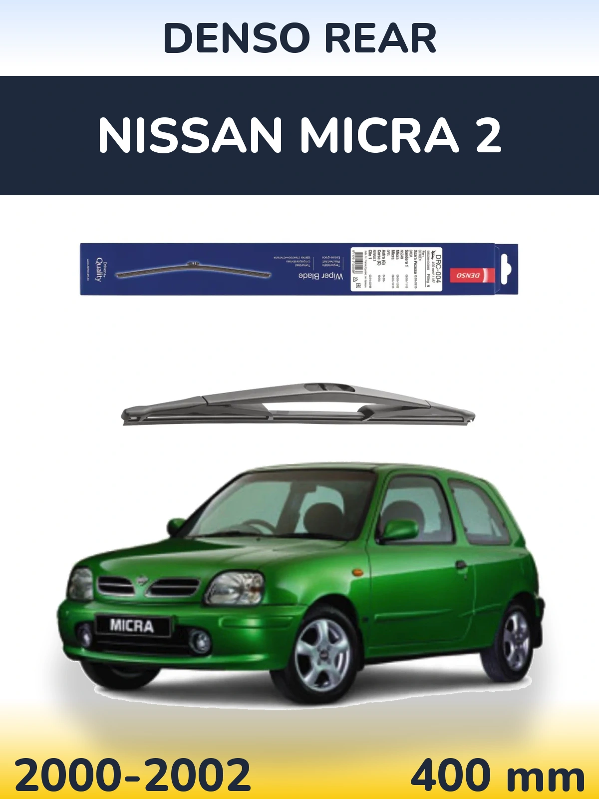Zadní stěrač Denso Rear 400 mm pro Nissan Micra 2 2000-2002