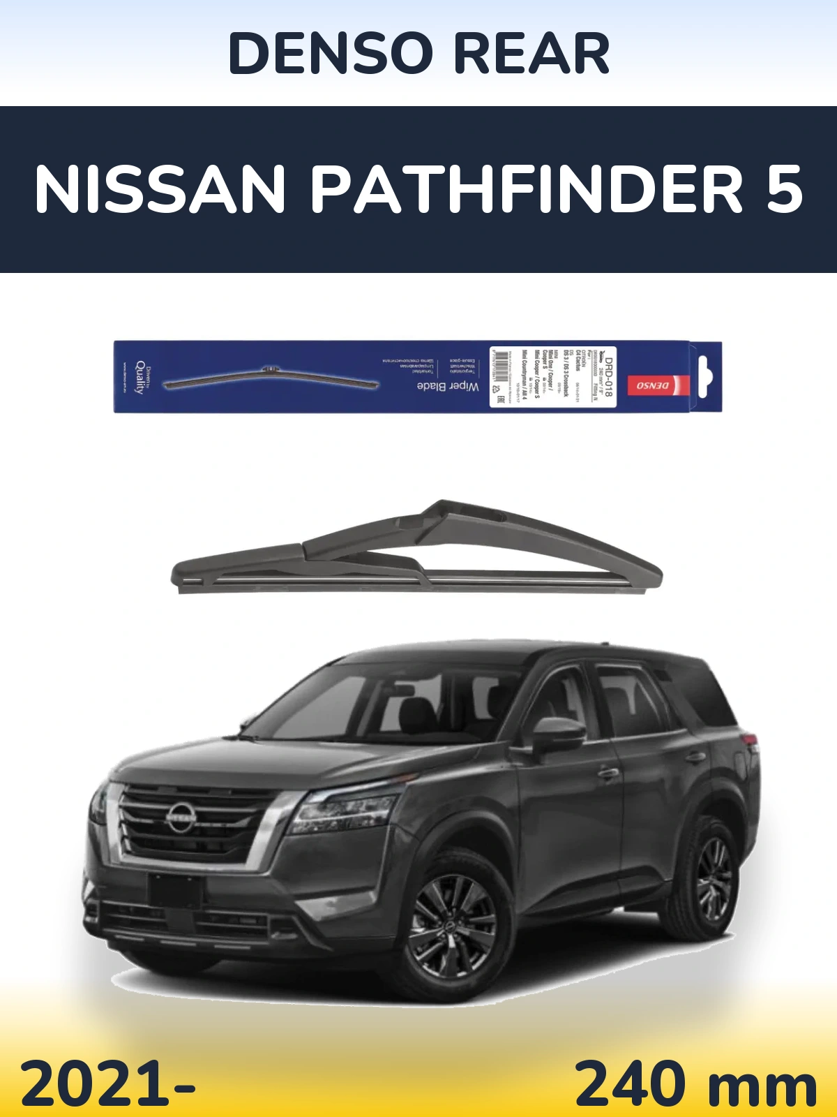 Zadní stěrač Denso Rear 240 mm pro Nissan Pathfinder 5 2021-2026