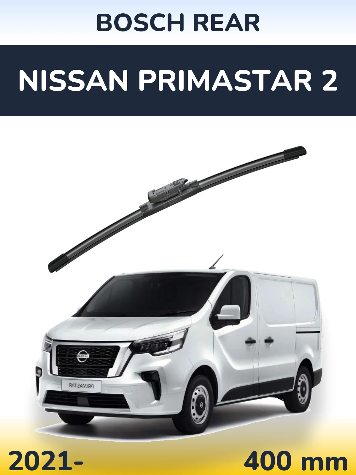 Zadní stěrač BOSCH Rear 400 mm pro Nissan Primastar 2 2021-2026