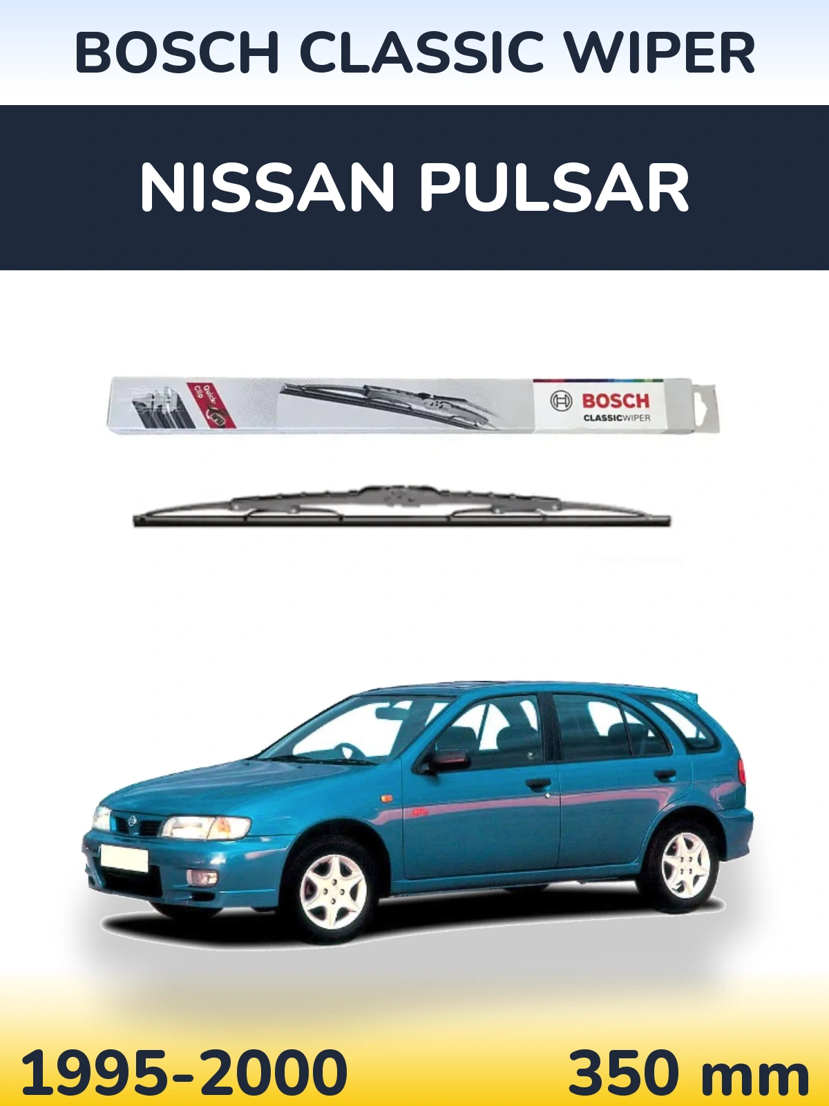 Zadní stěrač BOSCH Classic Wiper 340 mm pro Nissan Pulsar 1995-2000