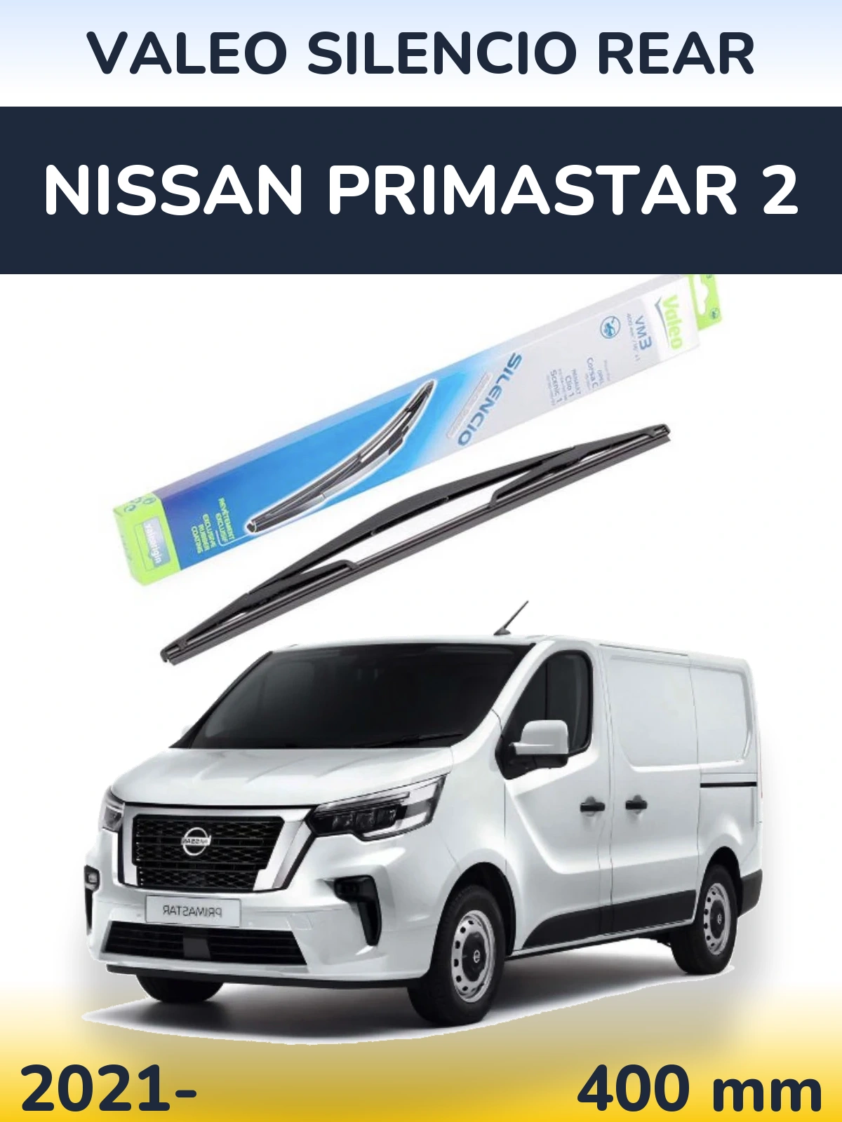 Задня щітка Valeo Silencio Rear 400 мм для Nissan Primastar 2 2021-2026