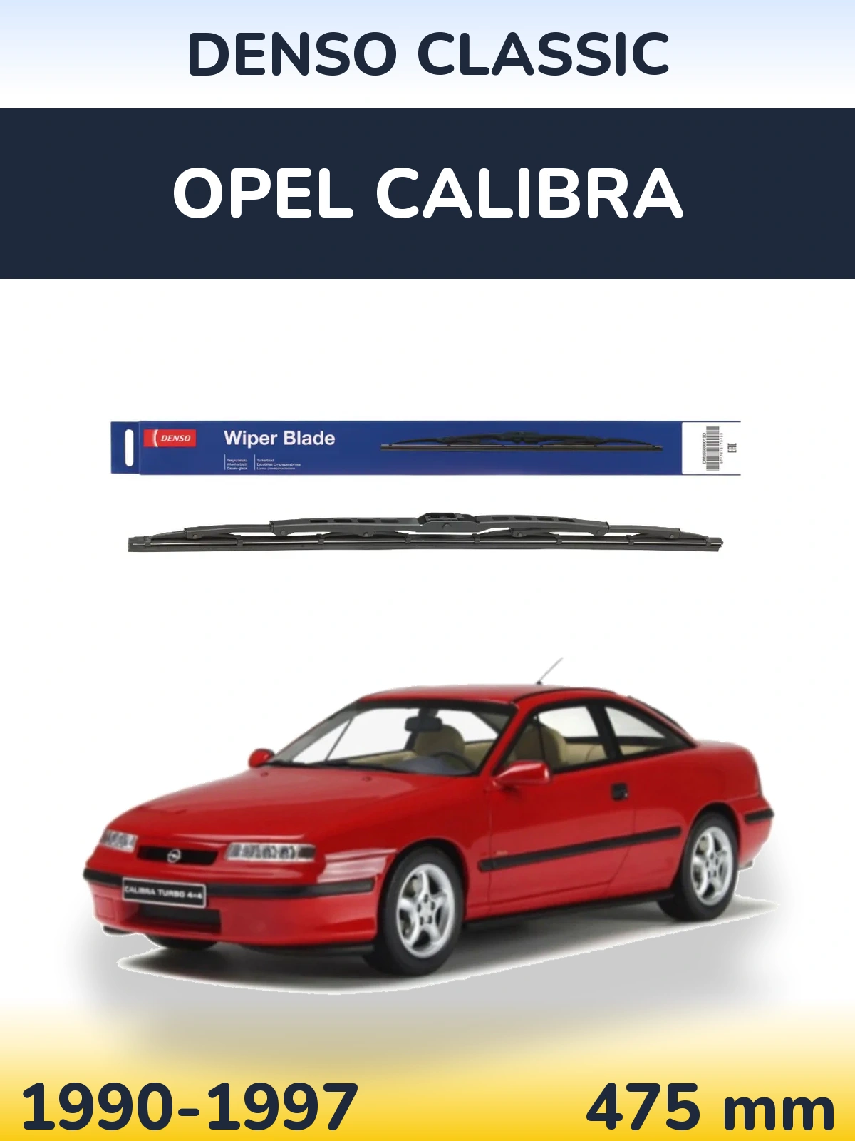 Zadní stěrač Denso Classic 475 mm pro Opel Calibra 1990-1997