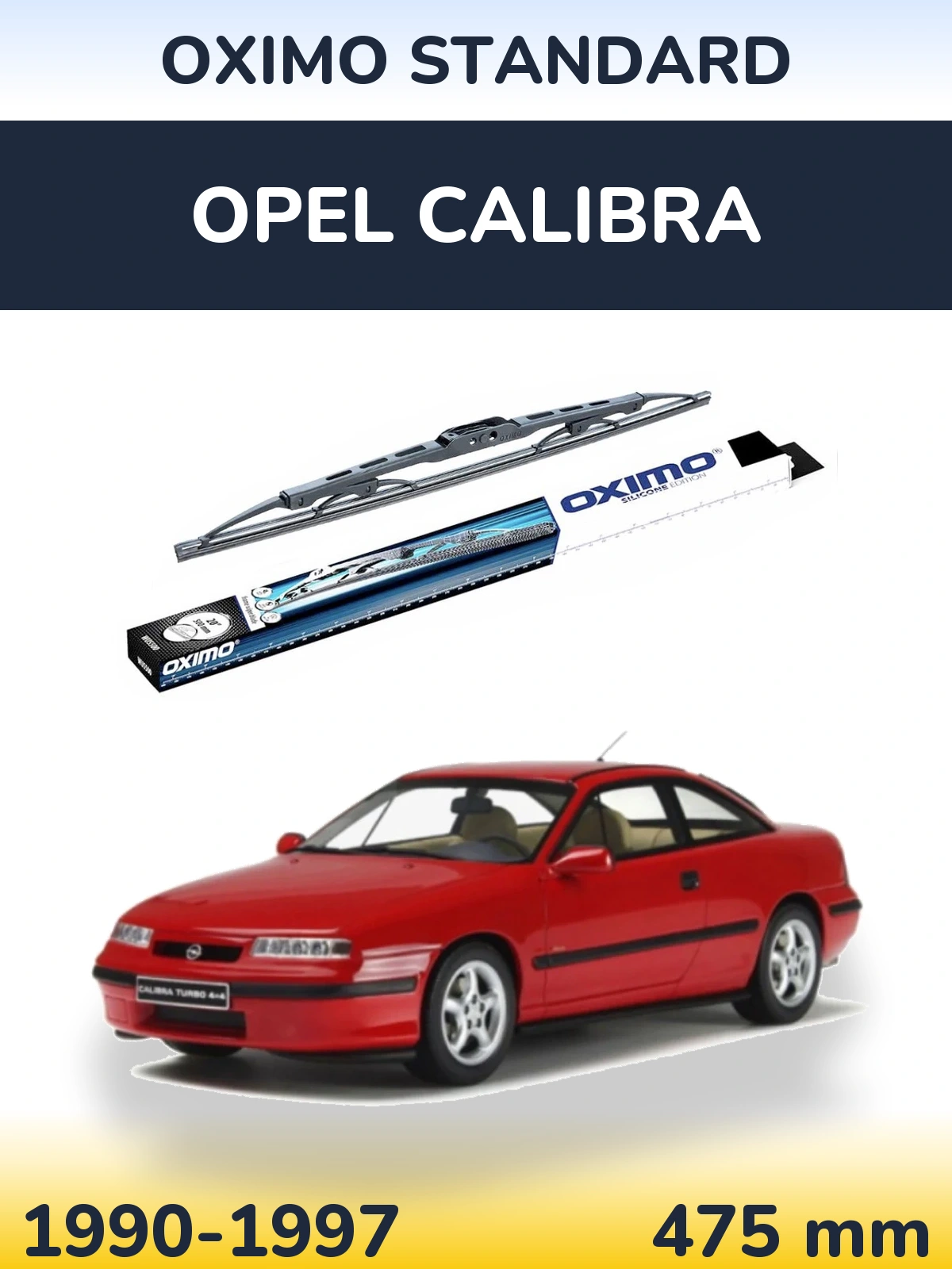 Zadní stěrač Oximo Standard 475 mm pro Opel Calibra 1990-1997