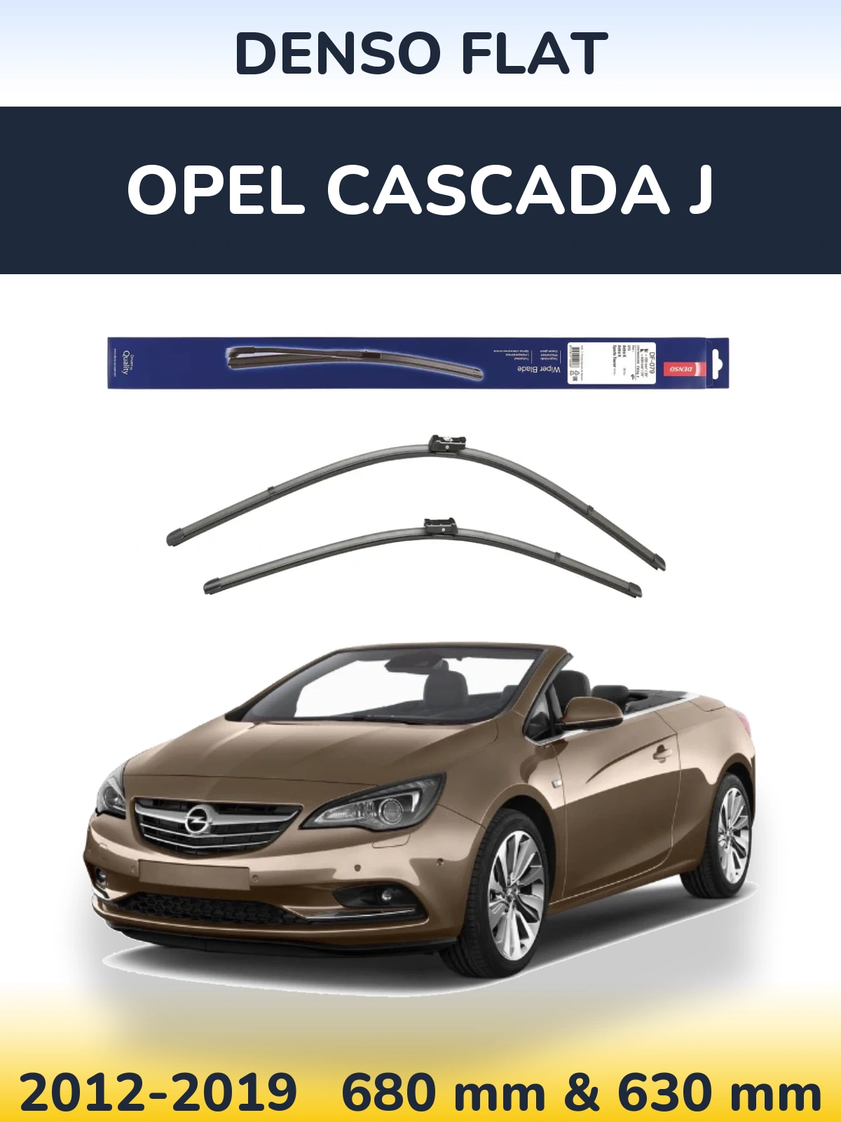 Sada předních stěračů Denso Flat 700 a 600 mm pro Opel Cascada J 2012-2019