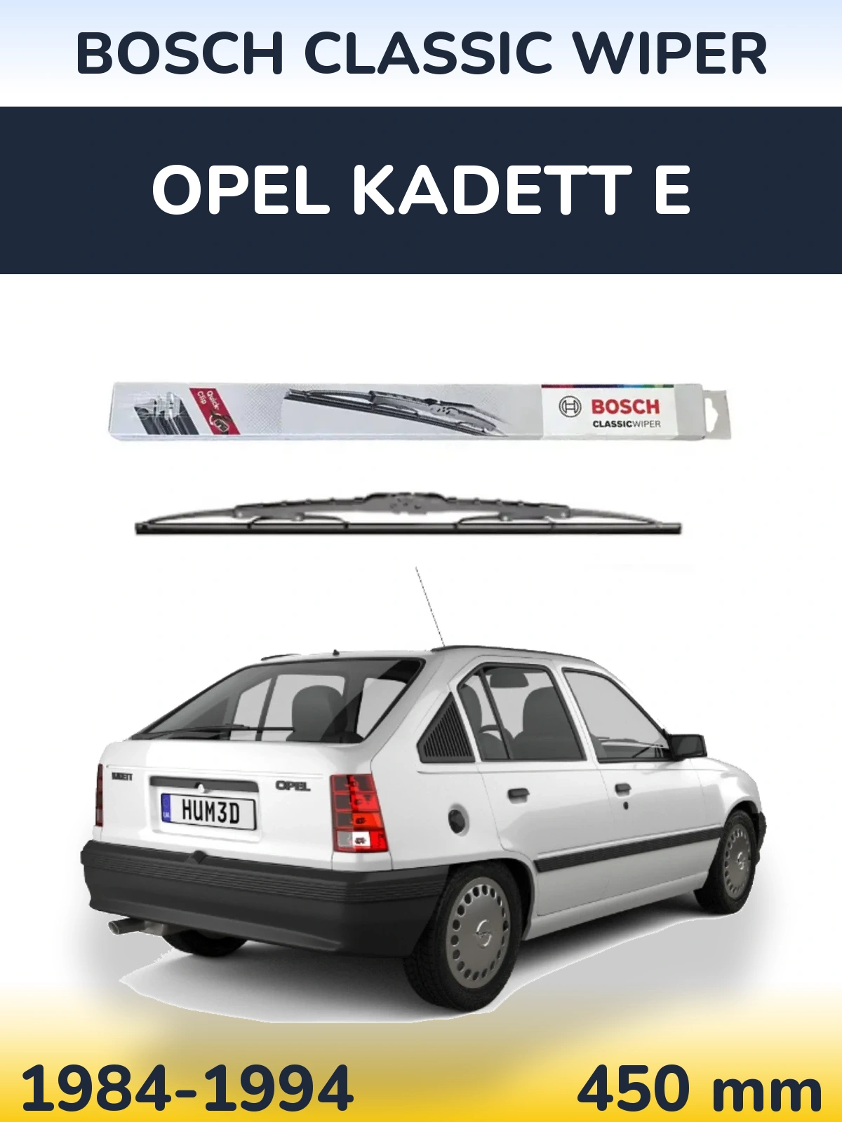 Zadní stěrač BOSCH Classic Wiper 450 mm pro Opel Kadett E 1984-1994