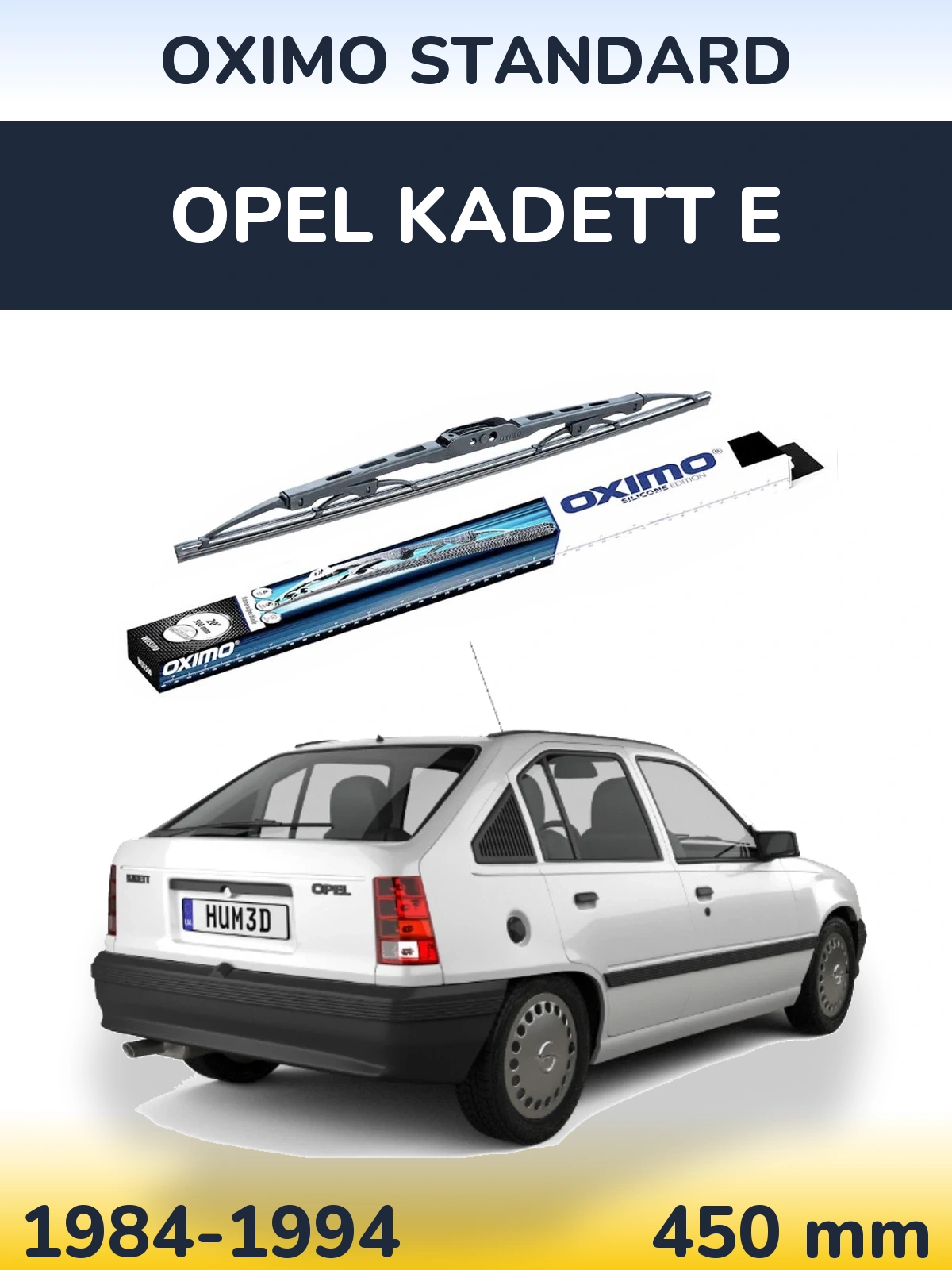 Zadní stěrač Oximo Standard 450 mm pro Opel Kadett E 1984-1994