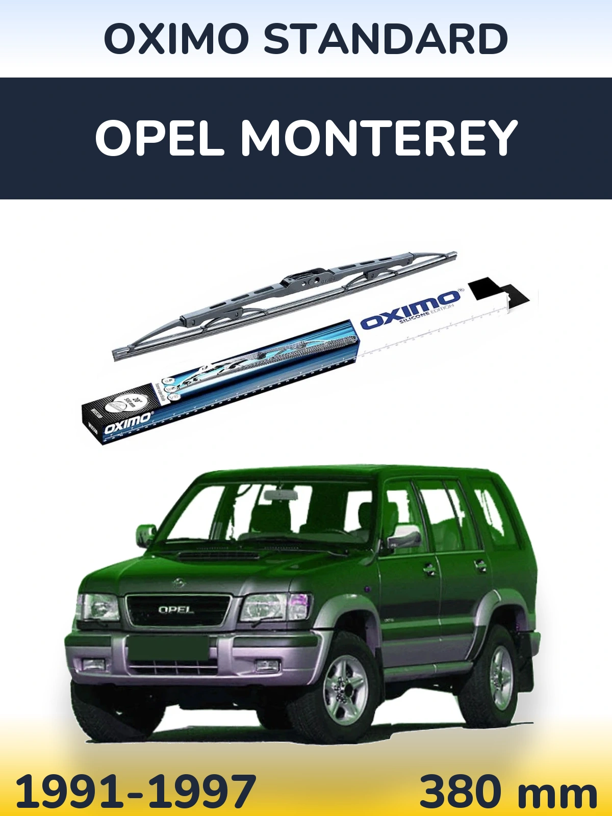 Zadní stěrač Oximo Standard 375 mm pro Opel Monterey 1991-1997