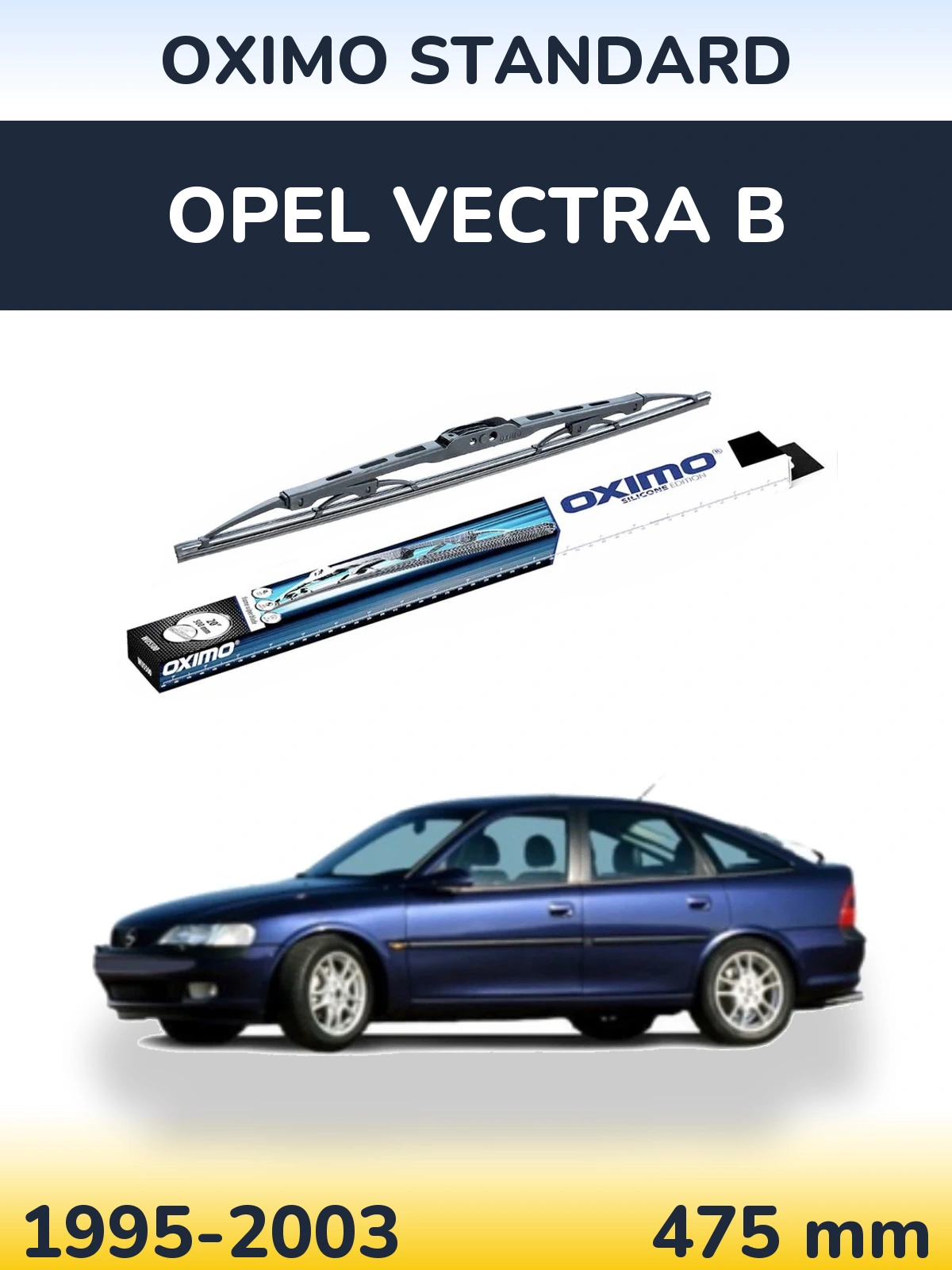 Zadní stěrač Oximo Standard 475 mm pro Opel Vectra B 1995-2003