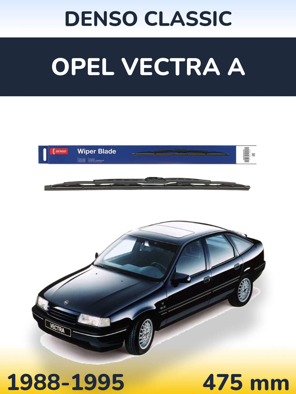Zadní stěrač Denso Classic 475 mm pro Opel Vectra A 1988-1995