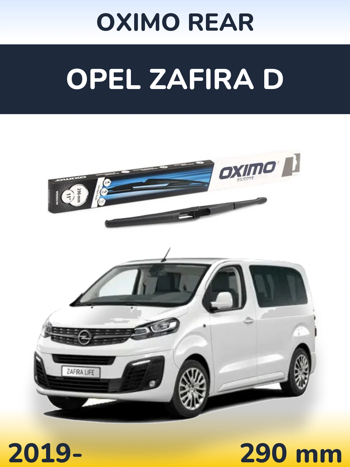 Zadní stěrač Oximo Rear 290 mm pro Opel Zafira D 2019-2026