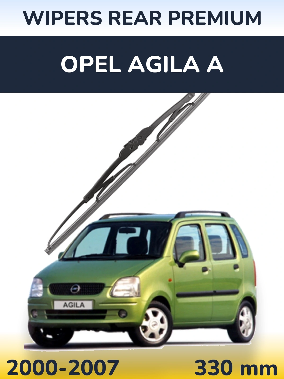 Zadní stěrač WIPERS REAR PREMIUM 330 mm pro Opel Agila A 2000-2007