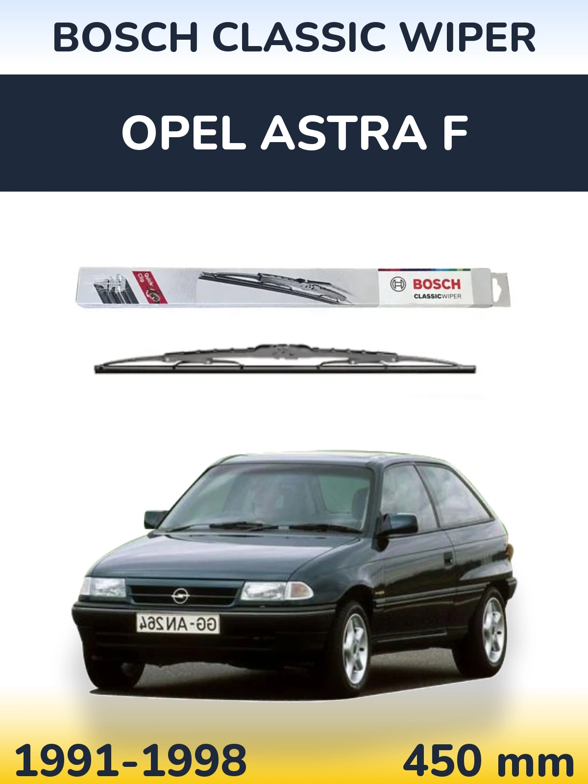 Zadní stěrač BOSCH Classic Wiper 450 mm pro Opel Astra F 1991-1998