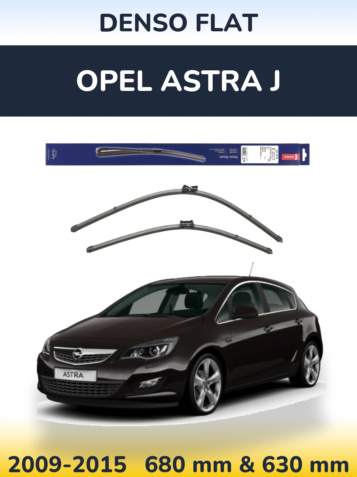 Sada předních stěračů Denso Flat 700 a 600 mm pro Opel Astra J 2009-2015