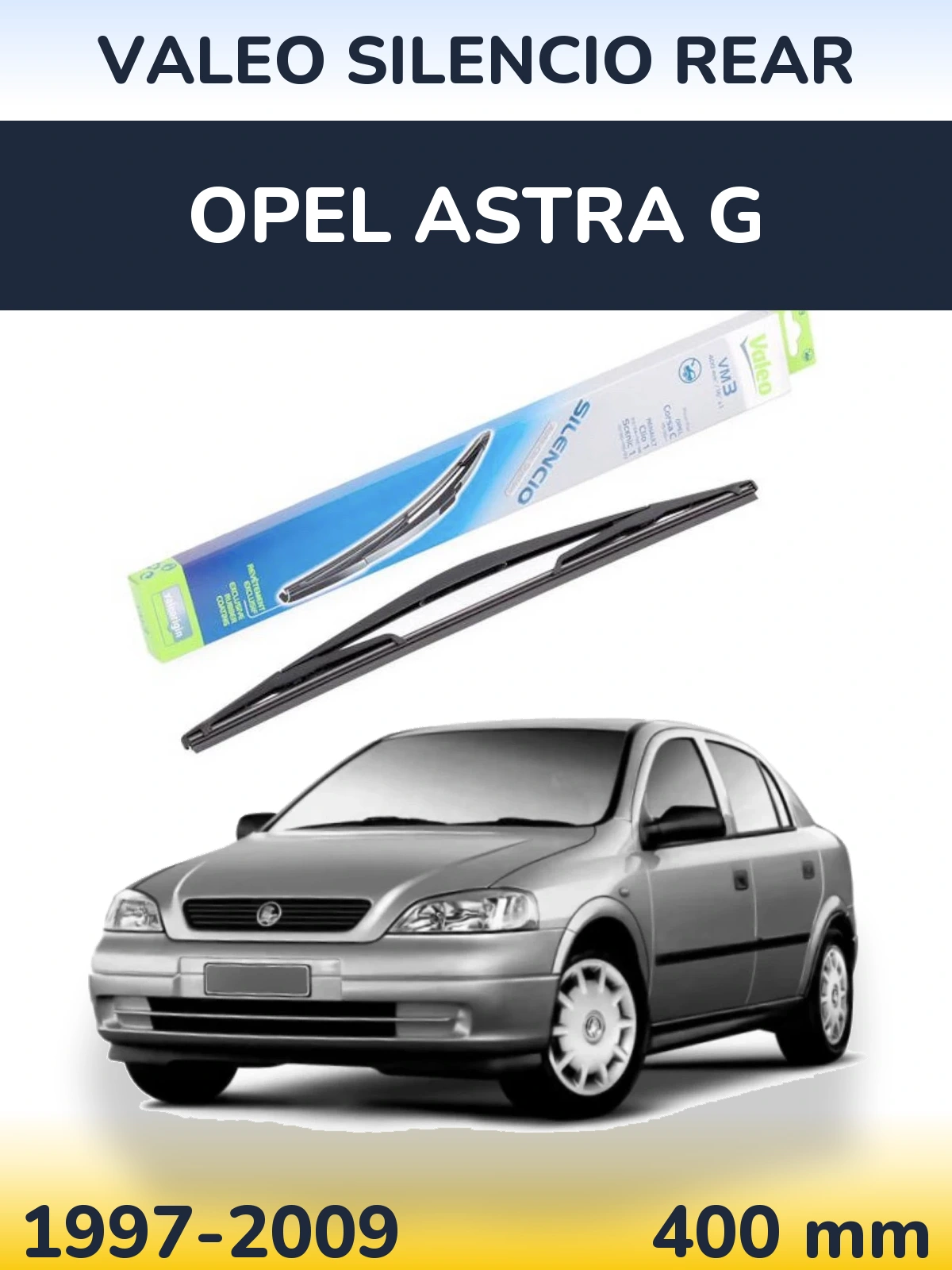 Zadní stěrač Valeo Silencio Rear 400 mm pro Opel Astra G 1997-2009